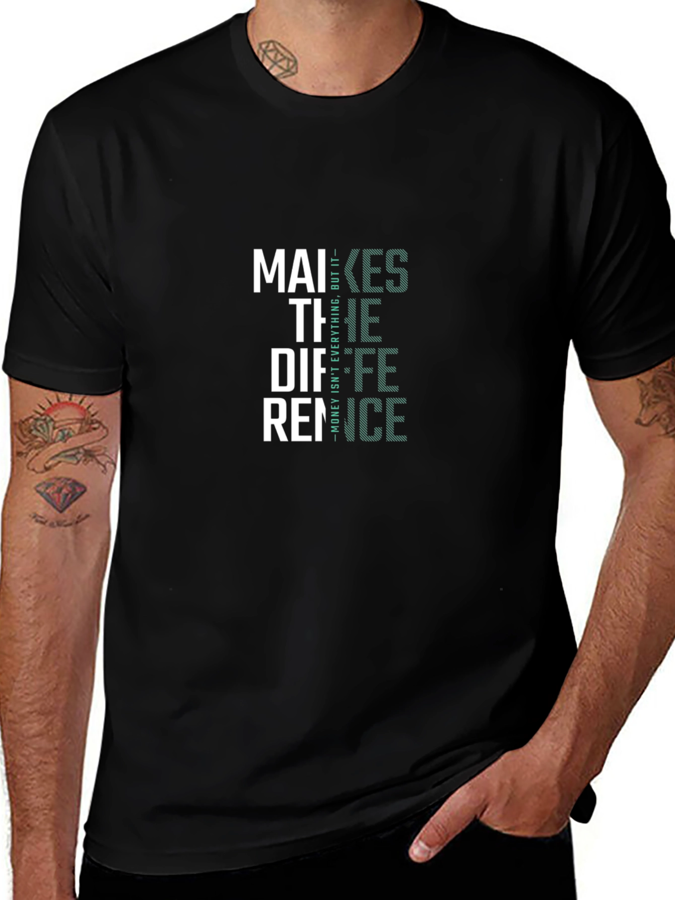 Makes The Difference Graphic Tee - Black