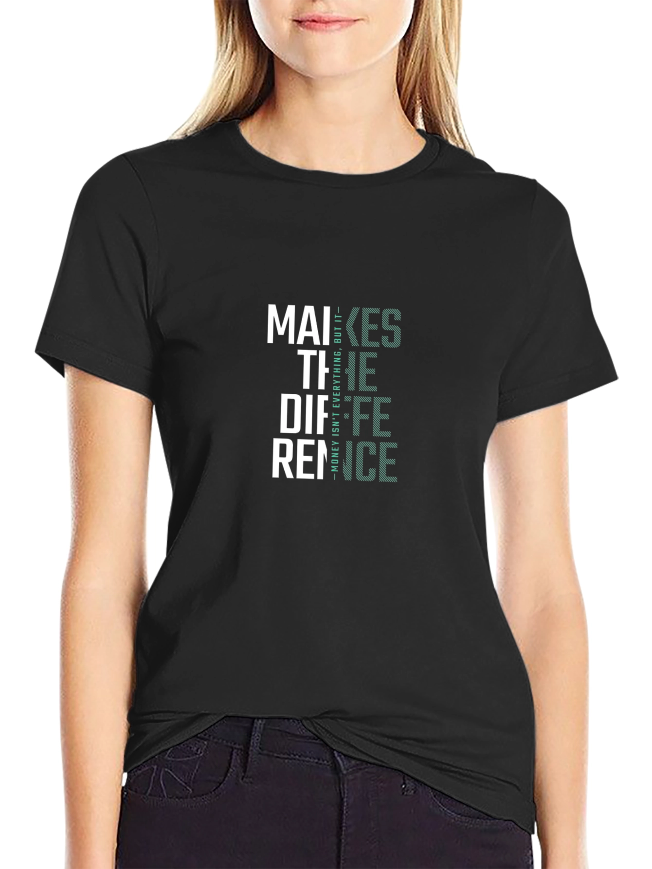 Makes The Difference Graphic Tee - Black