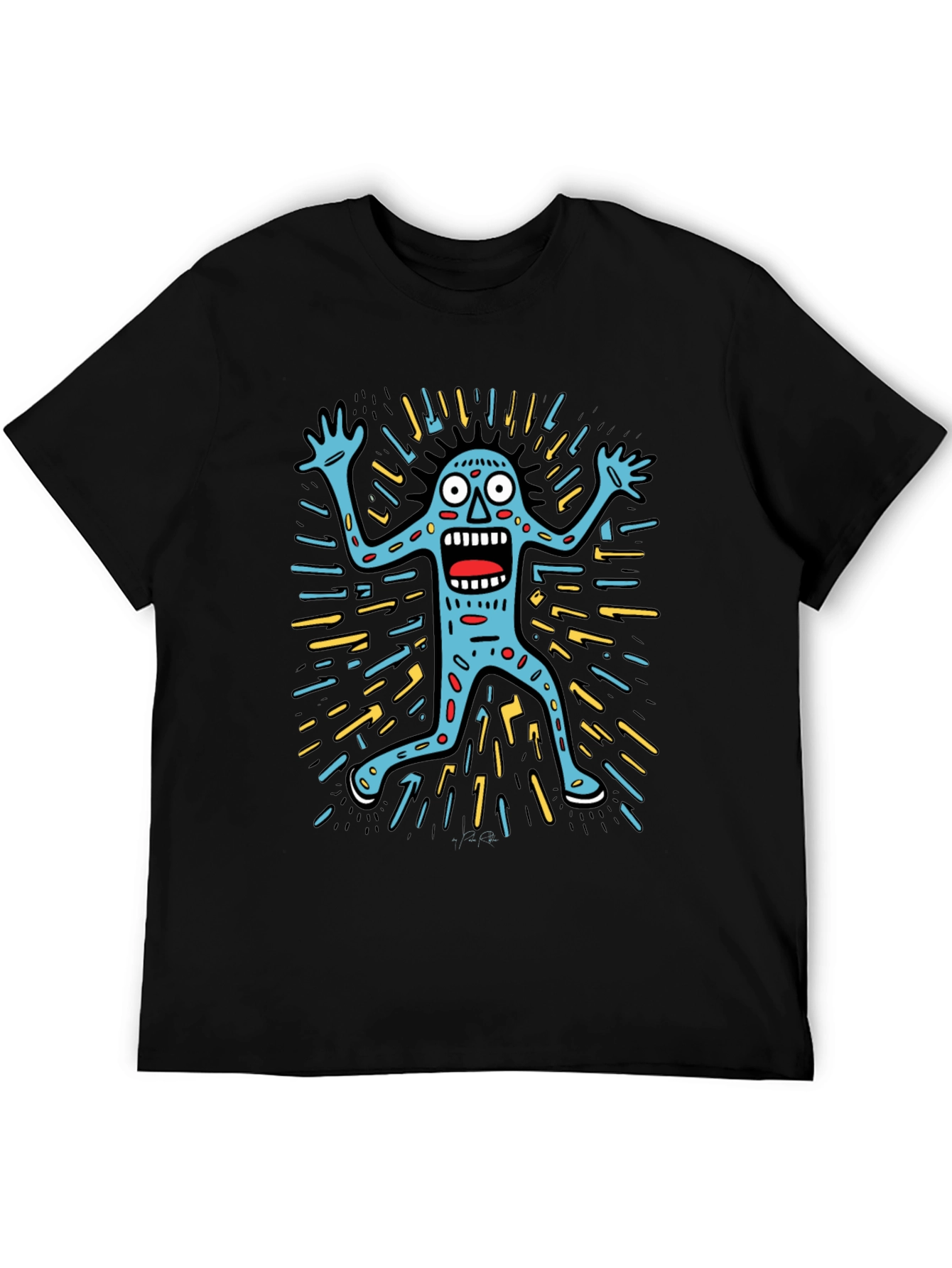 Monster Graphic Black T-Shirt