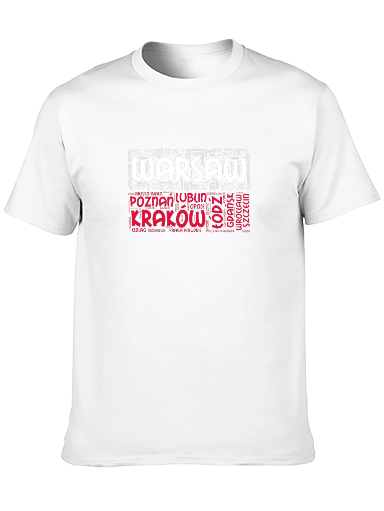 Polish Cities Word Art Graphic T-Shirt