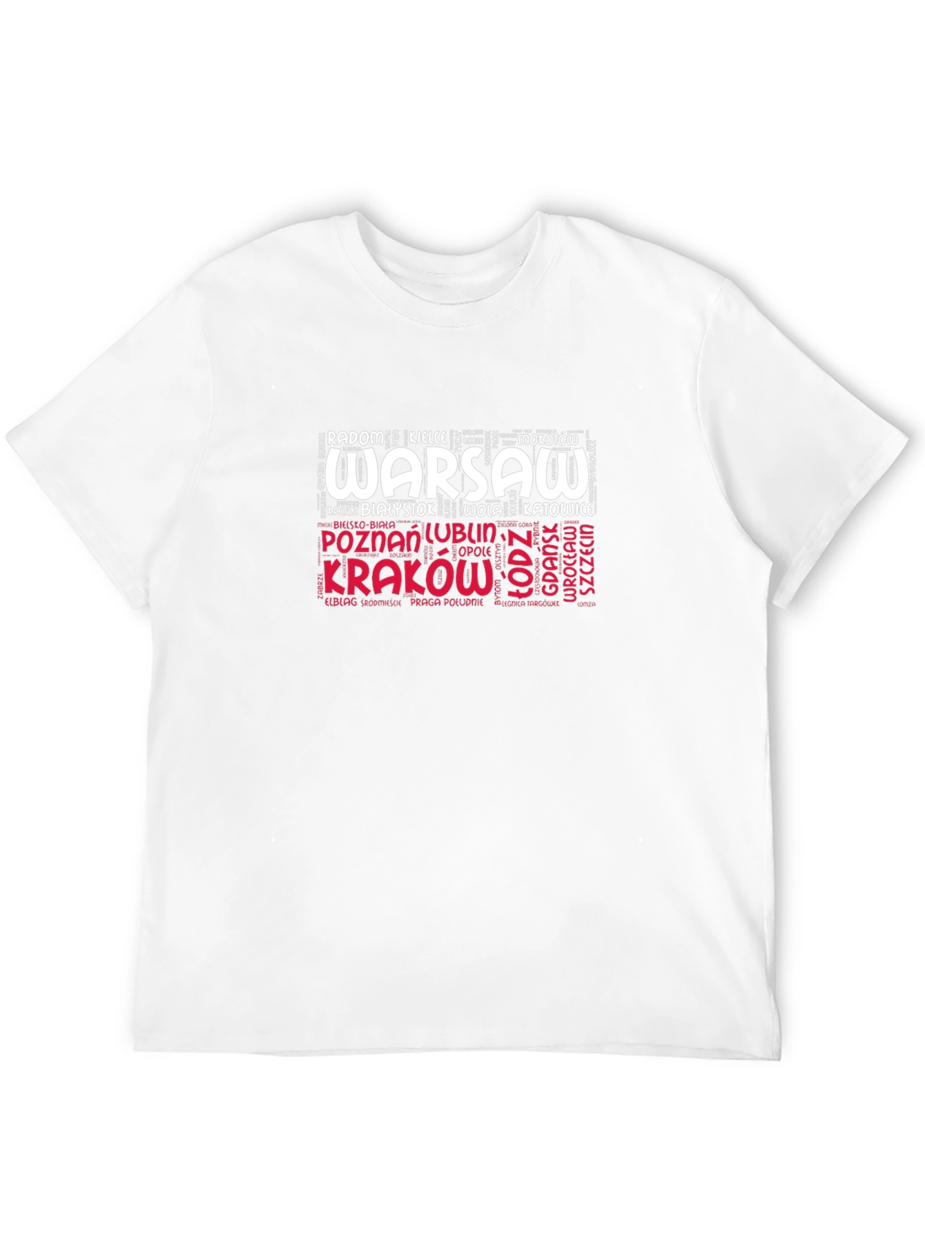 Polish Cities Word Art Graphic T-Shirt