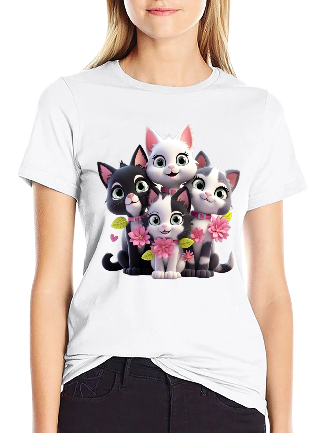 Cute Cartoon Cats T-Shirt