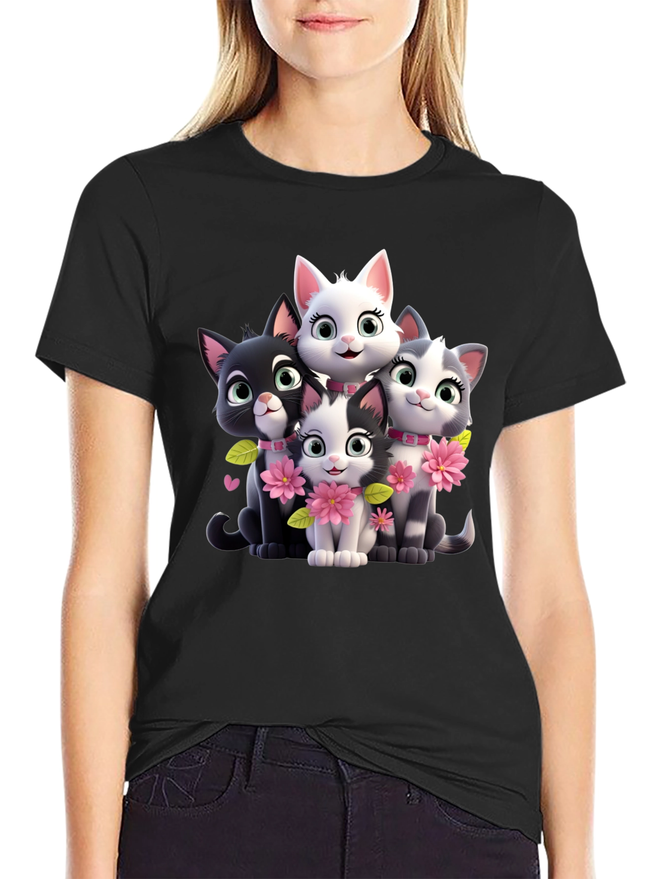 Cute Cartoon Cats T-Shirt