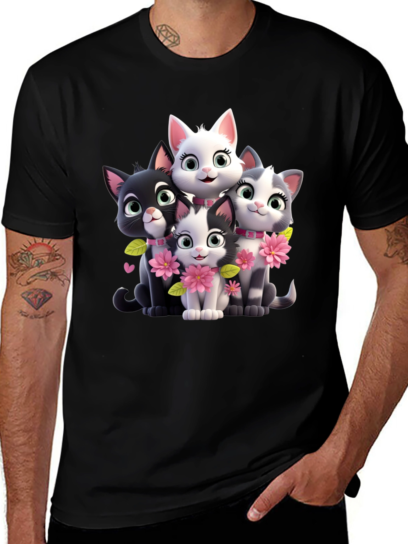 Cute Cartoon Cats T-Shirt