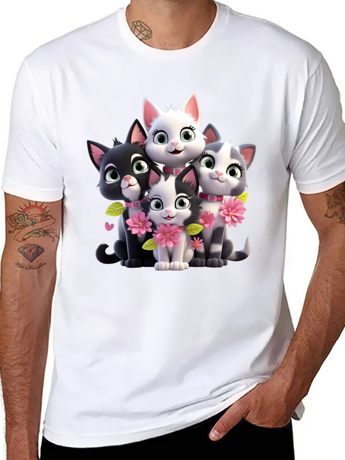 Cute Cartoon Cats T-Shirt