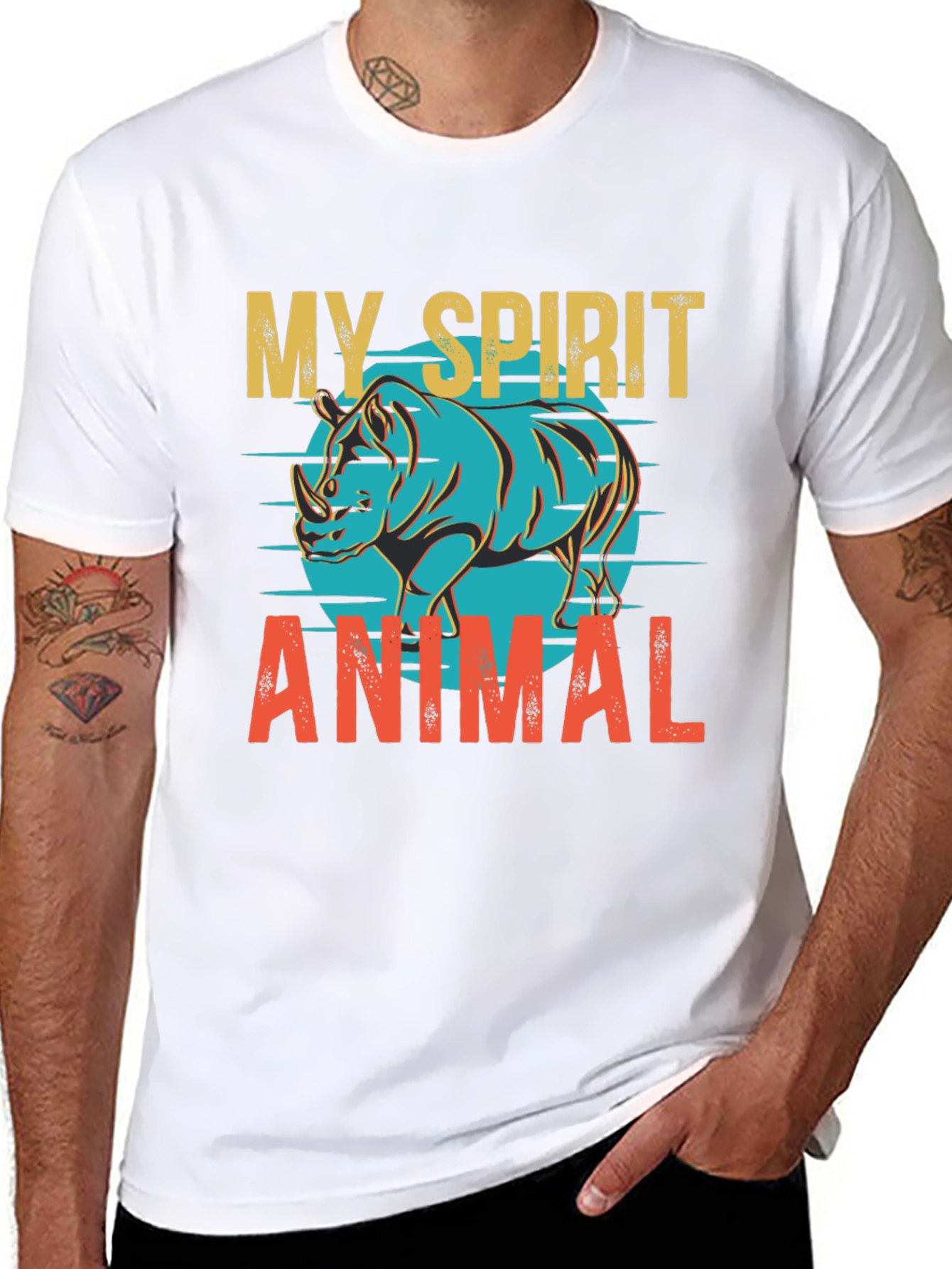 My Spirit Animal Rhino Graphic T-Shirt