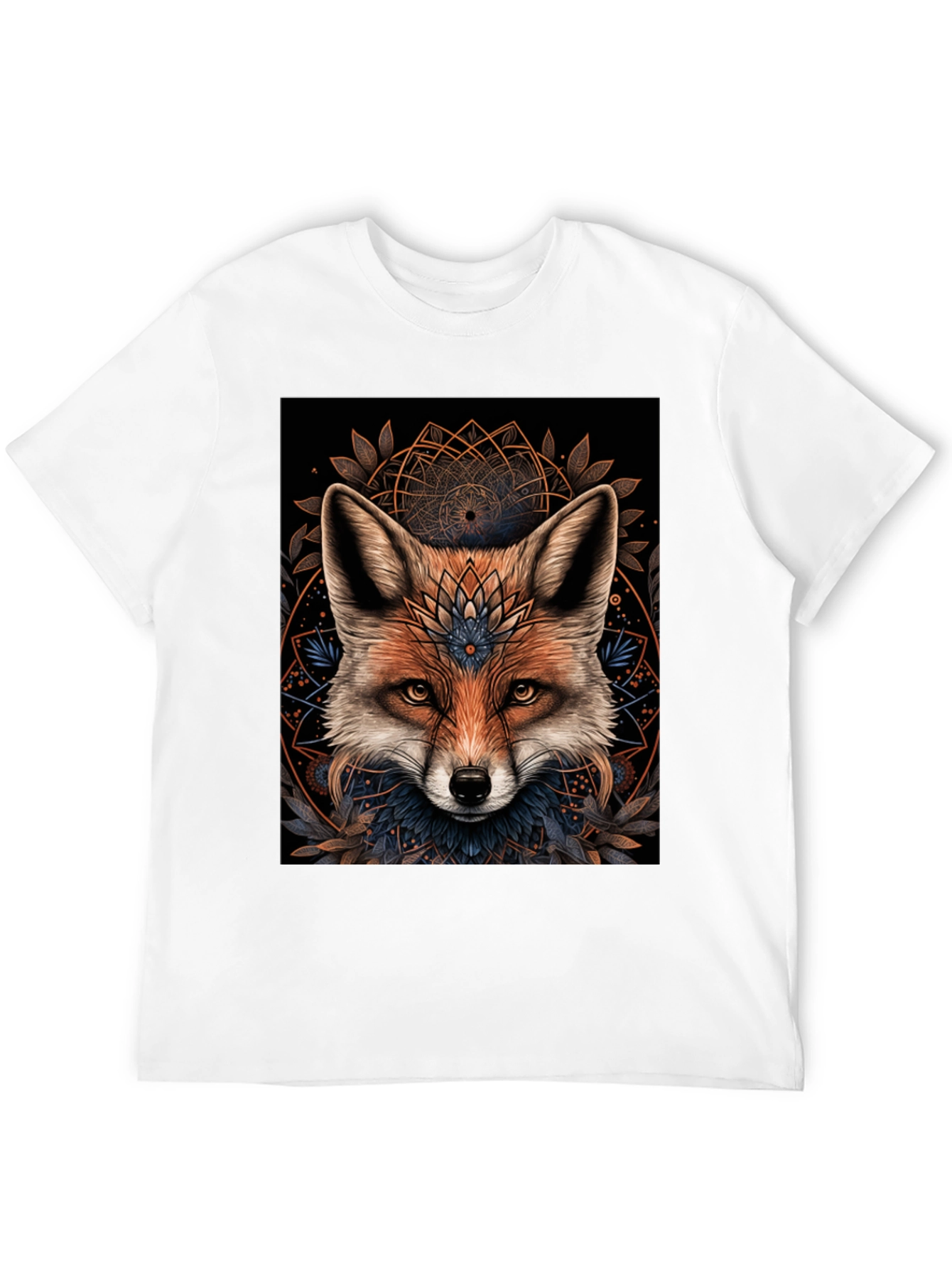 Mystic Fox Graphic Tee - Stylish Mens Black T-Shirt