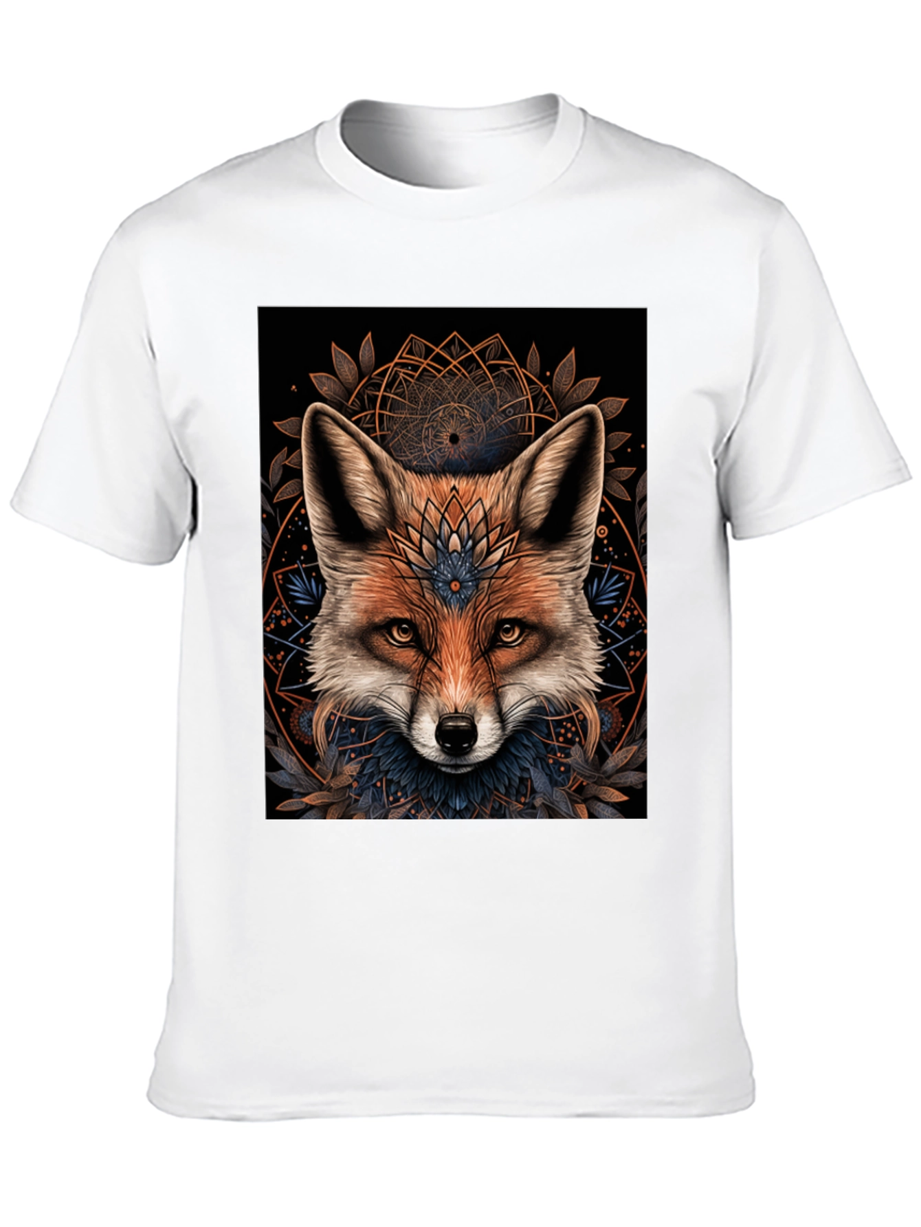 Mystic Fox Graphic Tee - Stylish Mens Black T-Shirt
