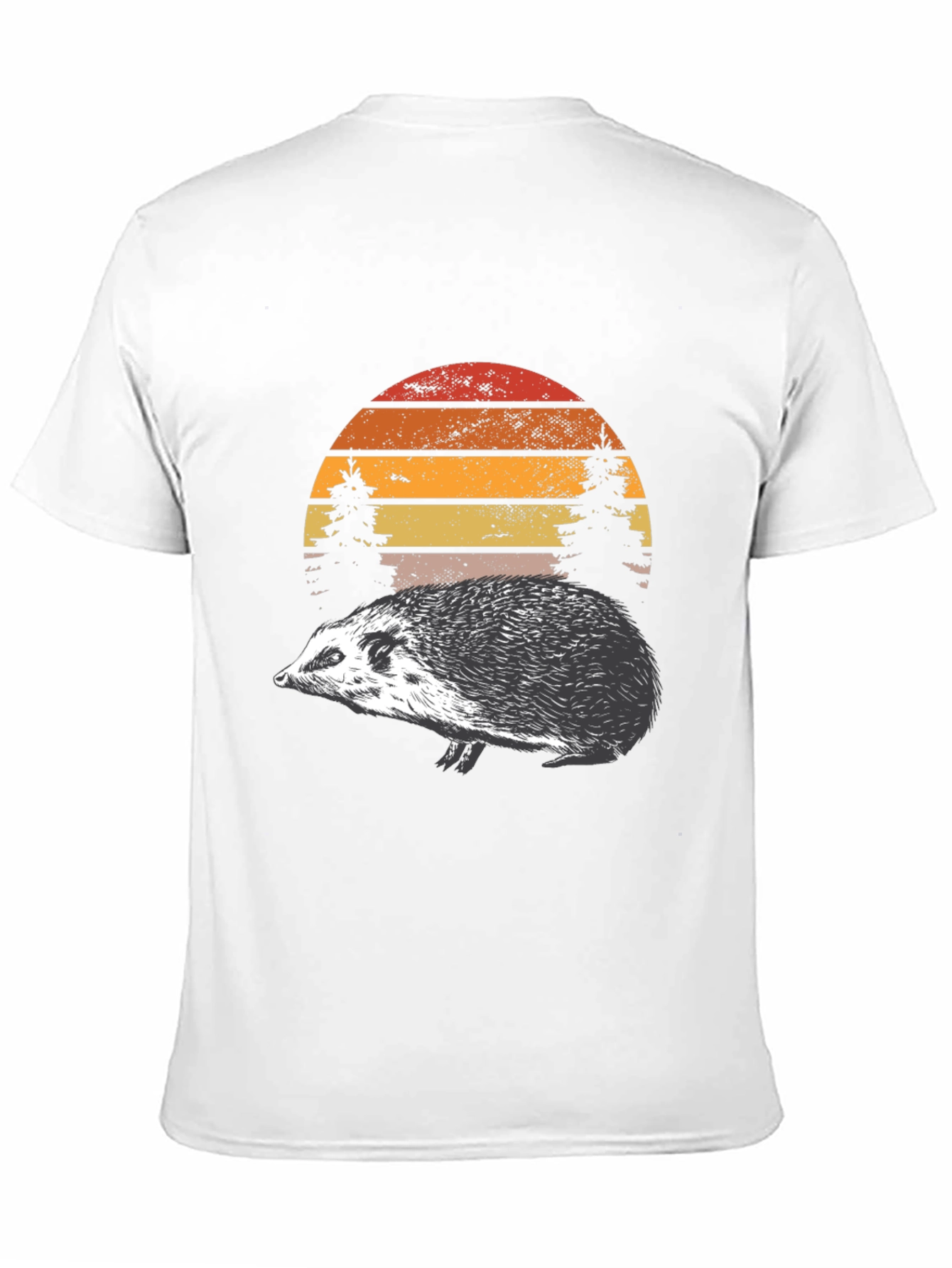 Hedgehog Sunset Graphic Tee - Nature Lover Shirt