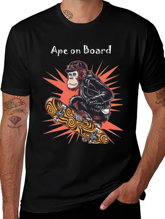 Ape on Board Skateboard T-Shirt