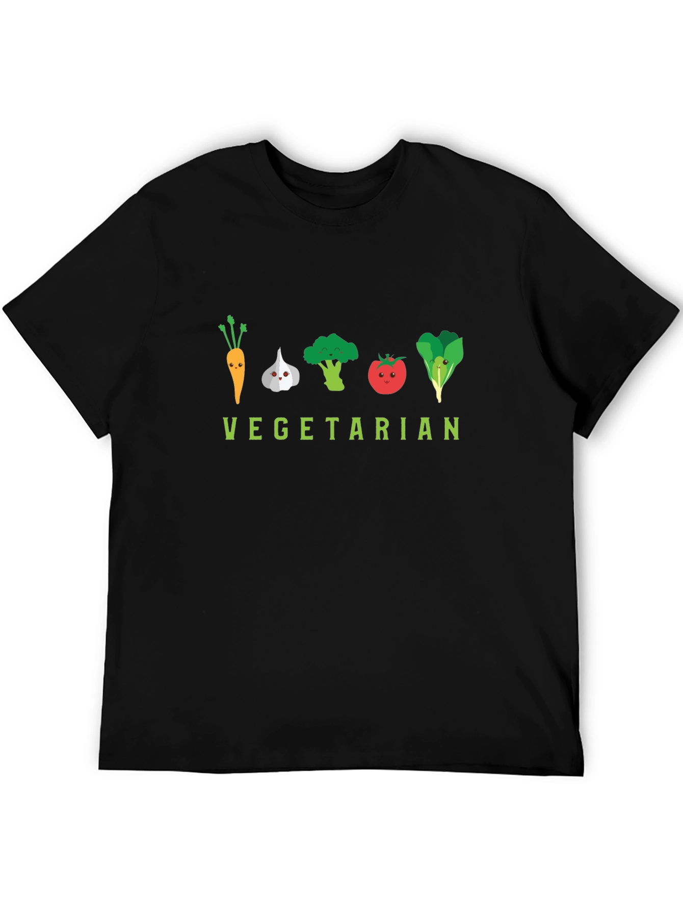 Vegetarian Graphic Tee - Black T-Shirt