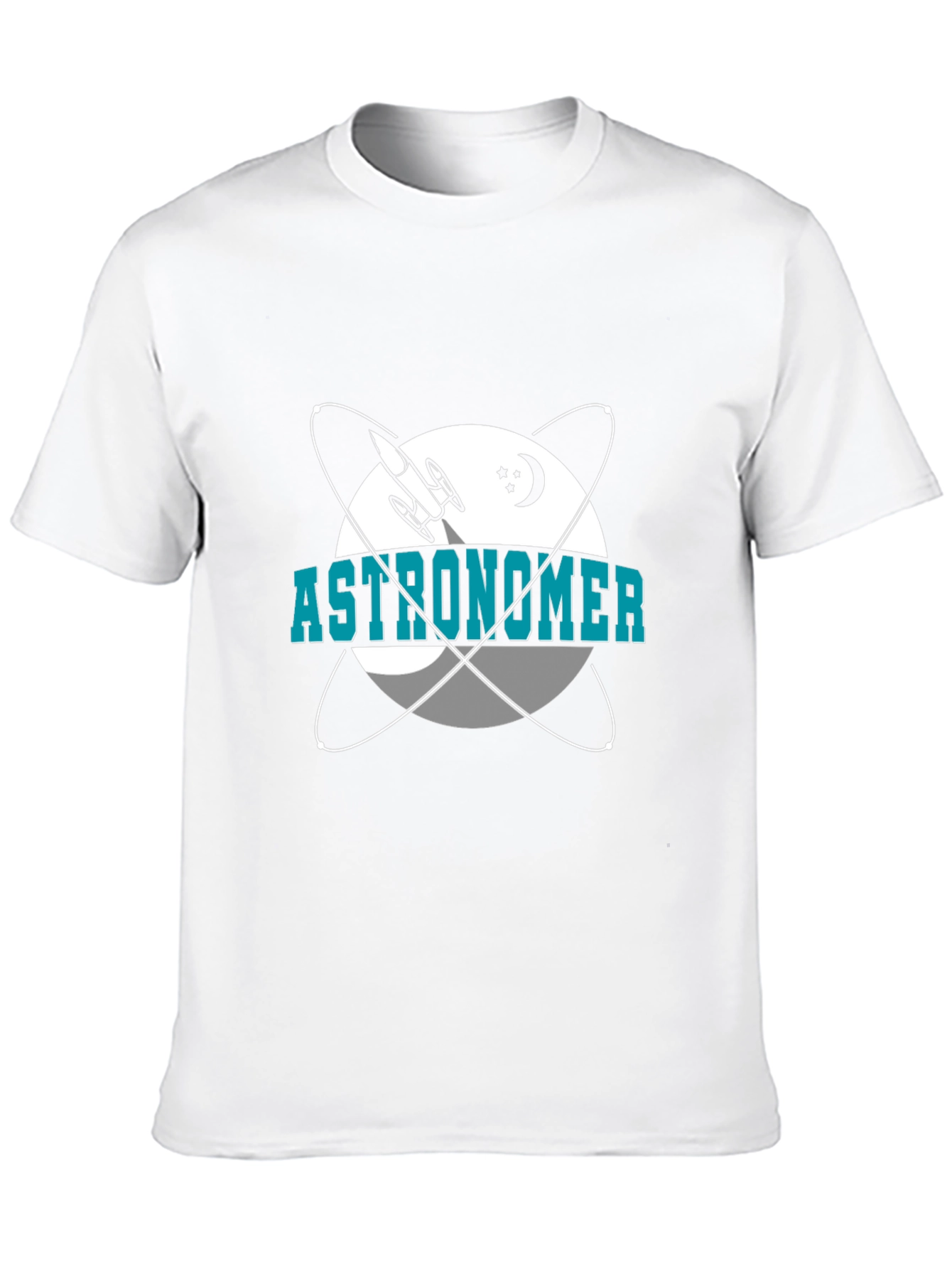 Astronomer T-Shirt - Space Rocket & Planets Design