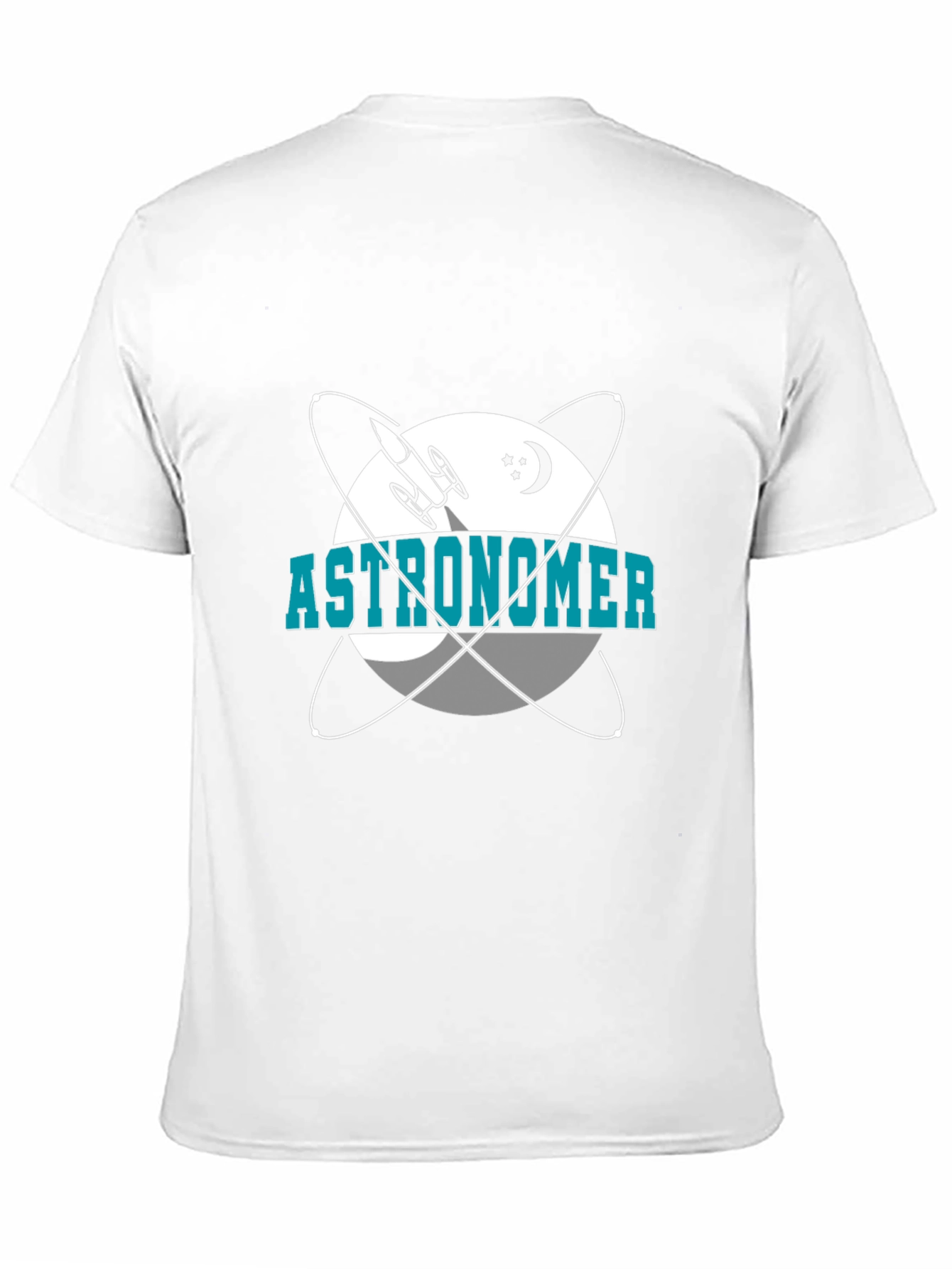 Astronomer T-Shirt - Space Rocket & Planets Design