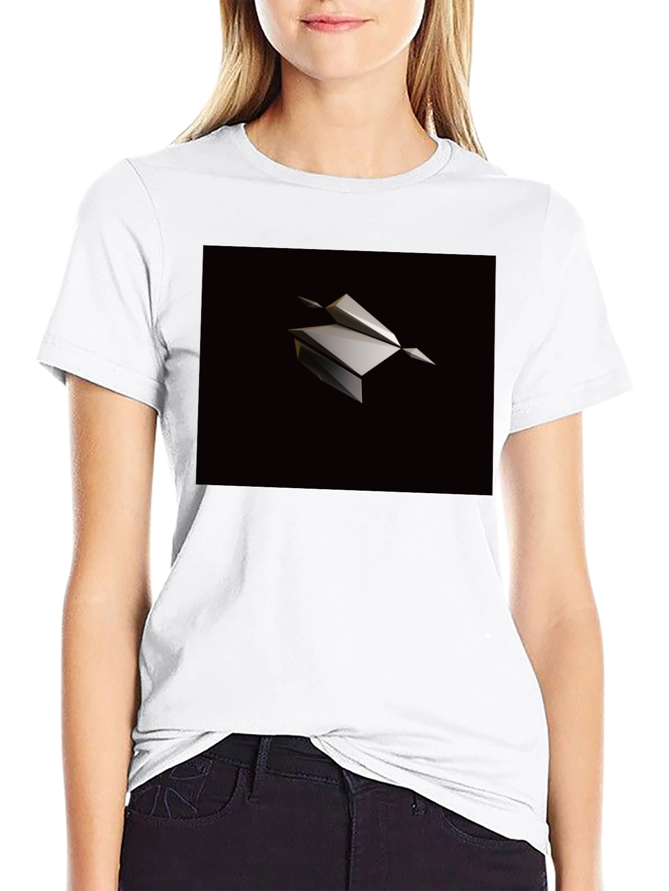 Abstract Origami T-Shirt - Sleek Design Modern Style