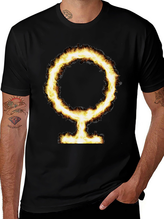 Flaming Symbol Black T-Shirt