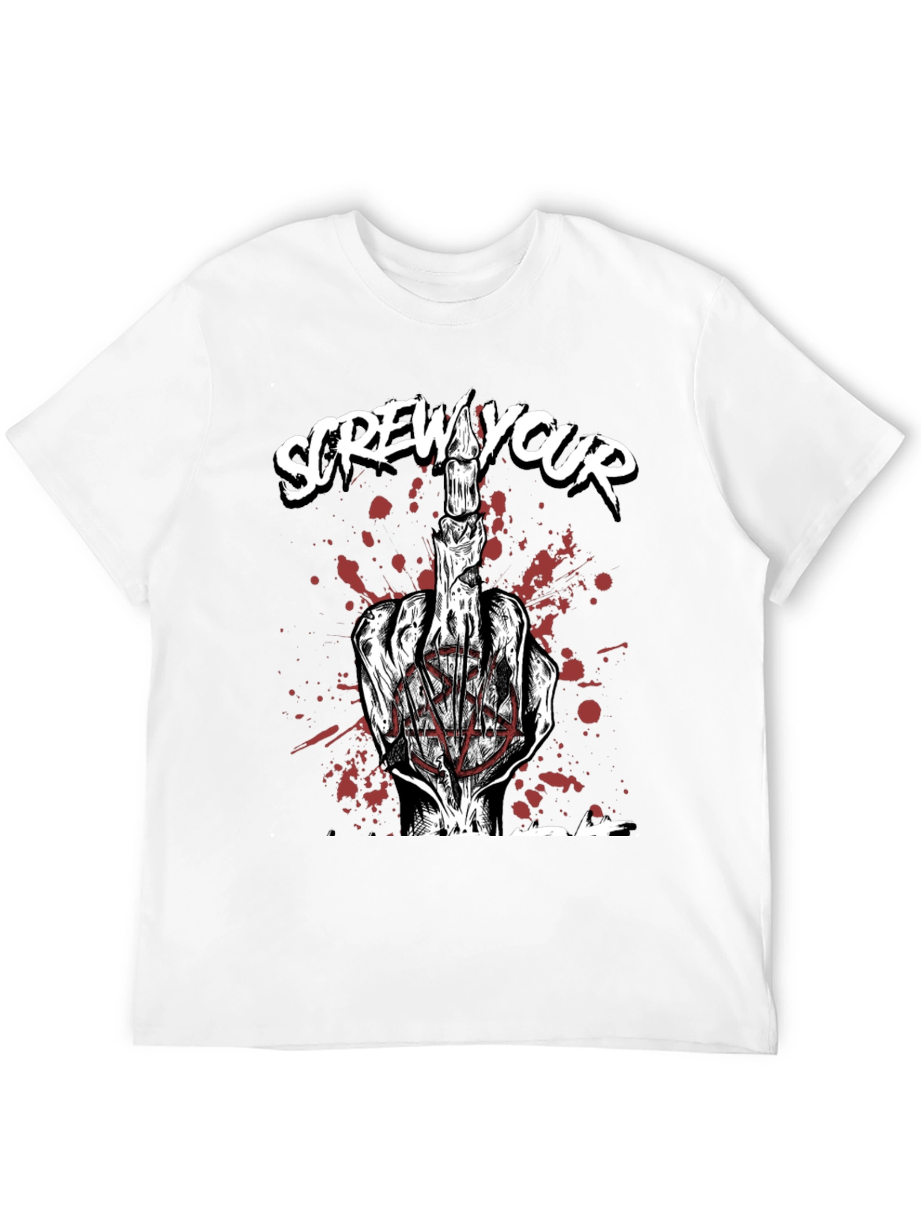 Screw Your Candle Middle Finger Graphic T-Shirt