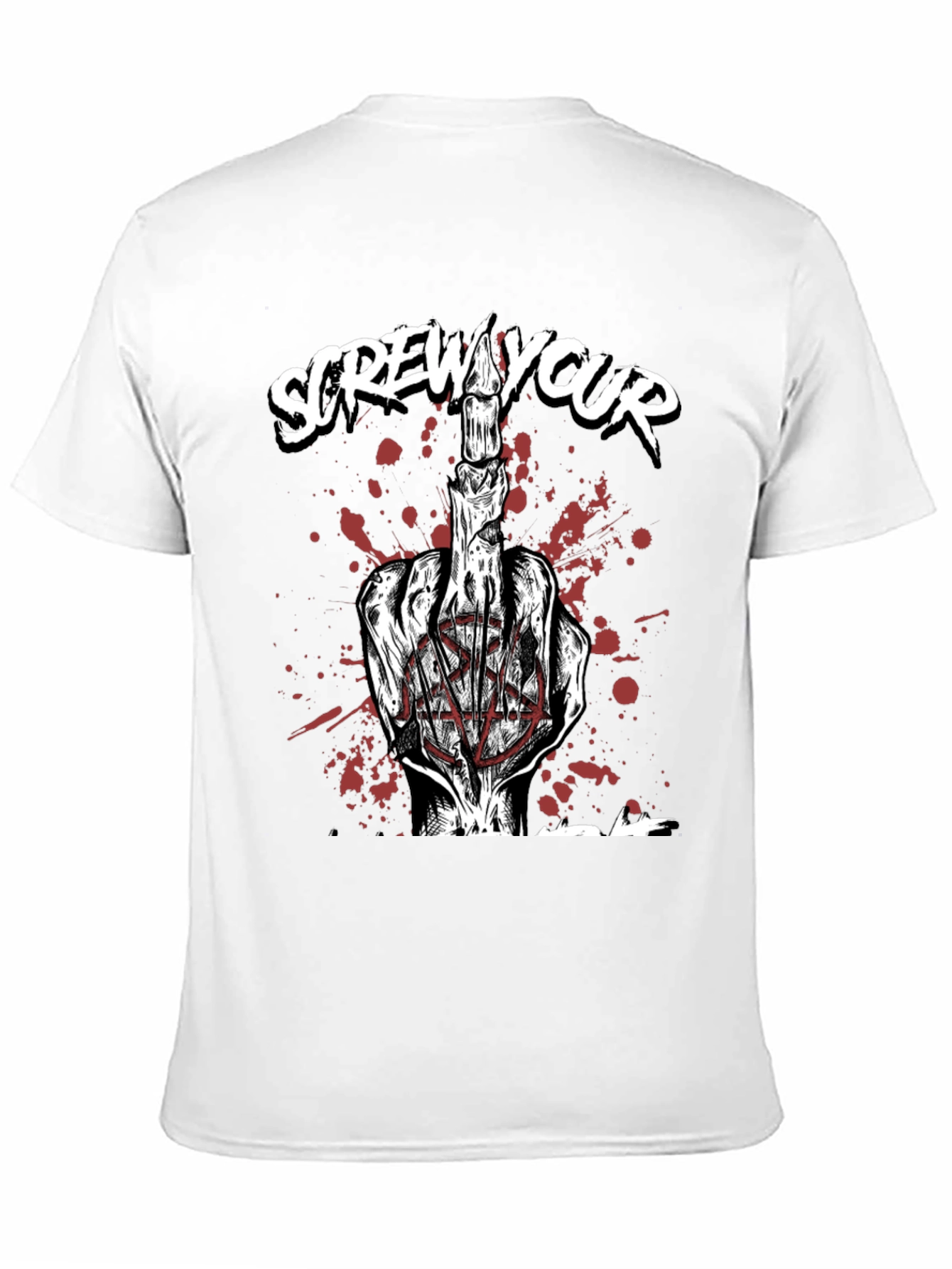 Screw Your Candle Middle Finger Graphic T-Shirt