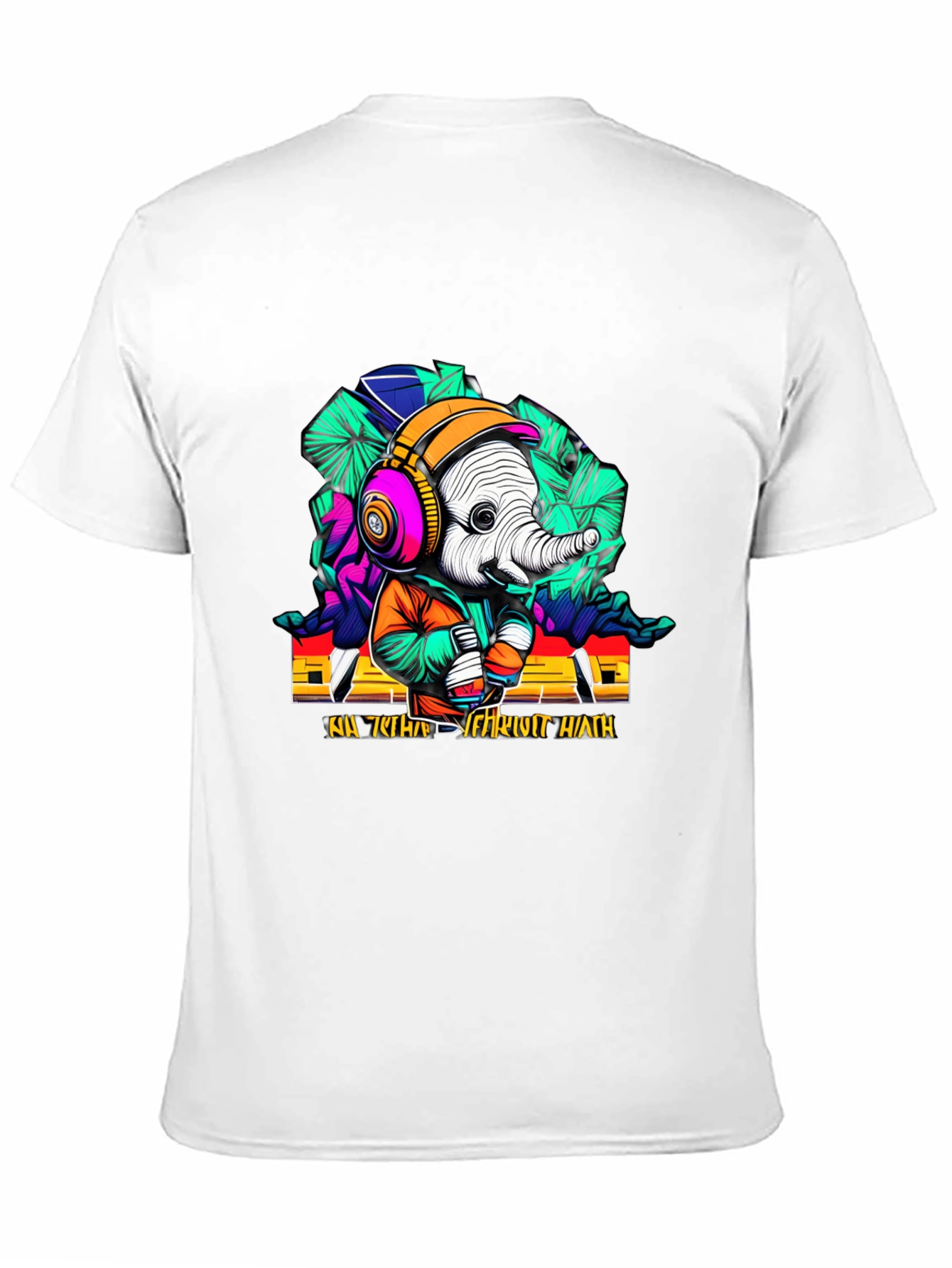 Funky Elephant Graphic T-Shirt - Unique Design