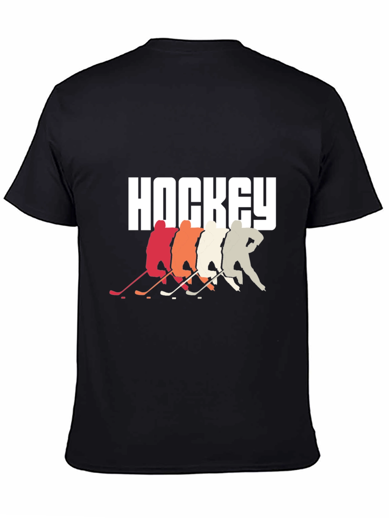 Hockey Players Graphic Tee - Retro Style Cool Design