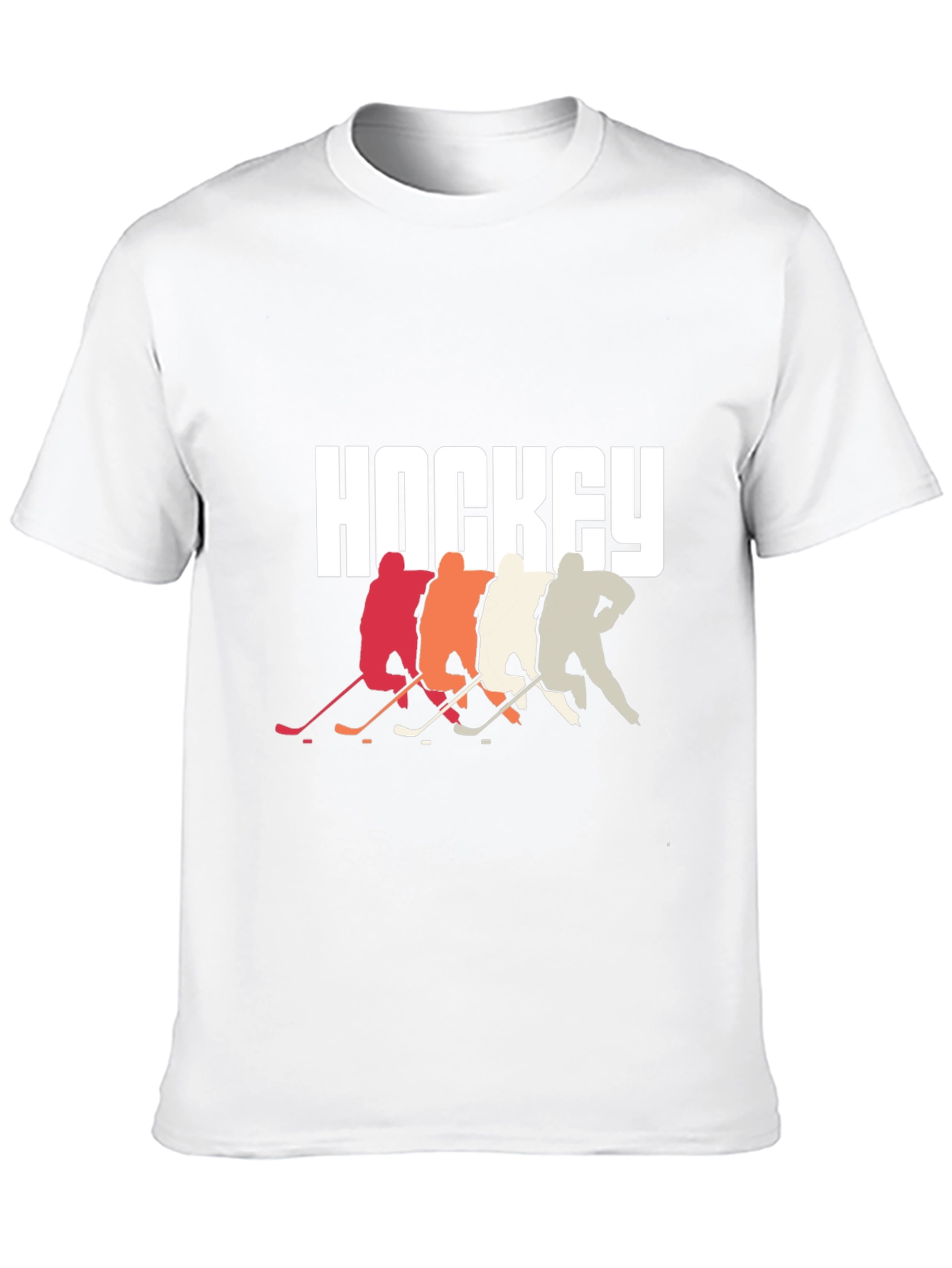 Hockey Players Graphic Tee - Retro Style Cool Design