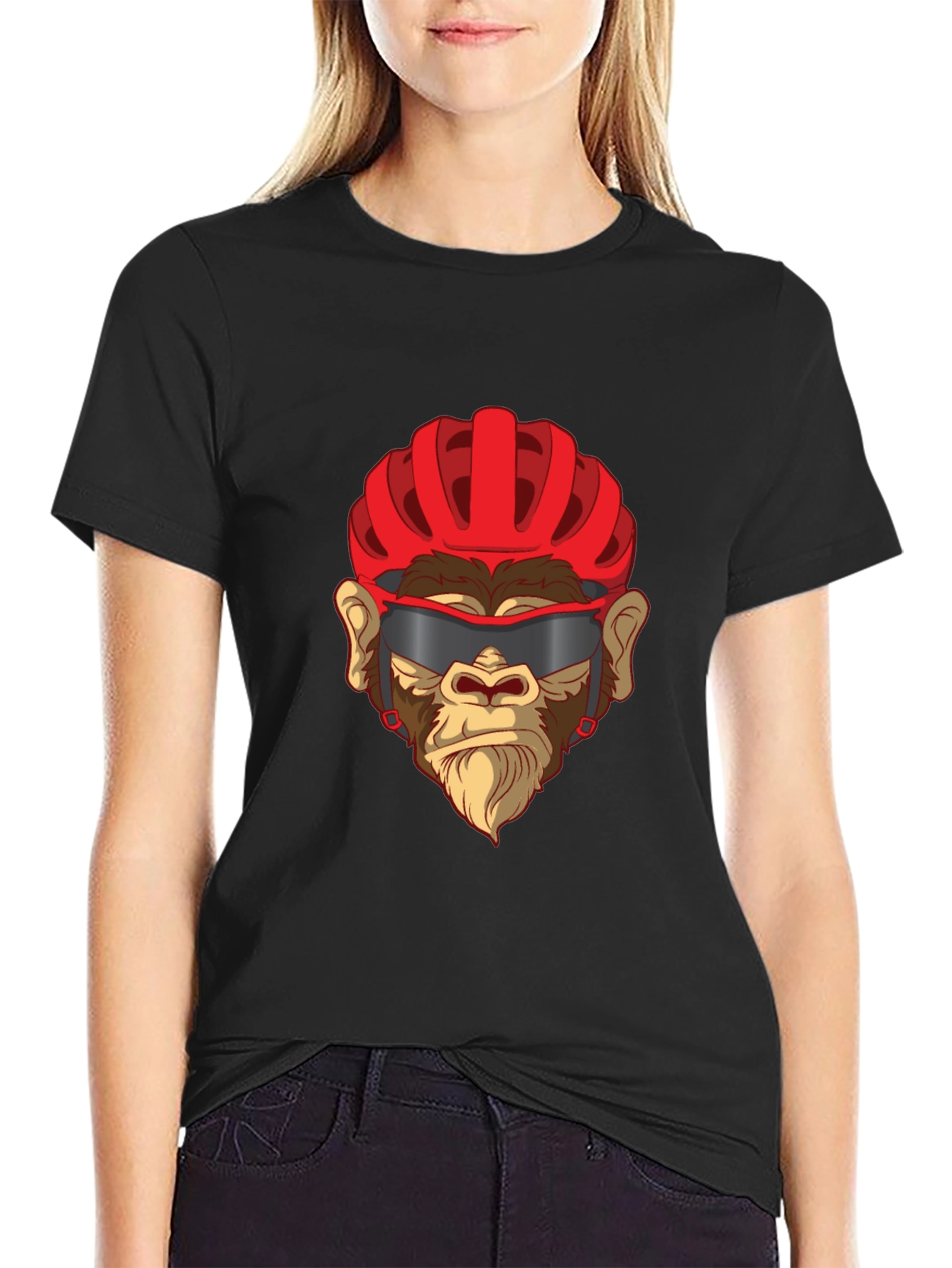 Cool Ape Cyclist Graphic T-Shirt