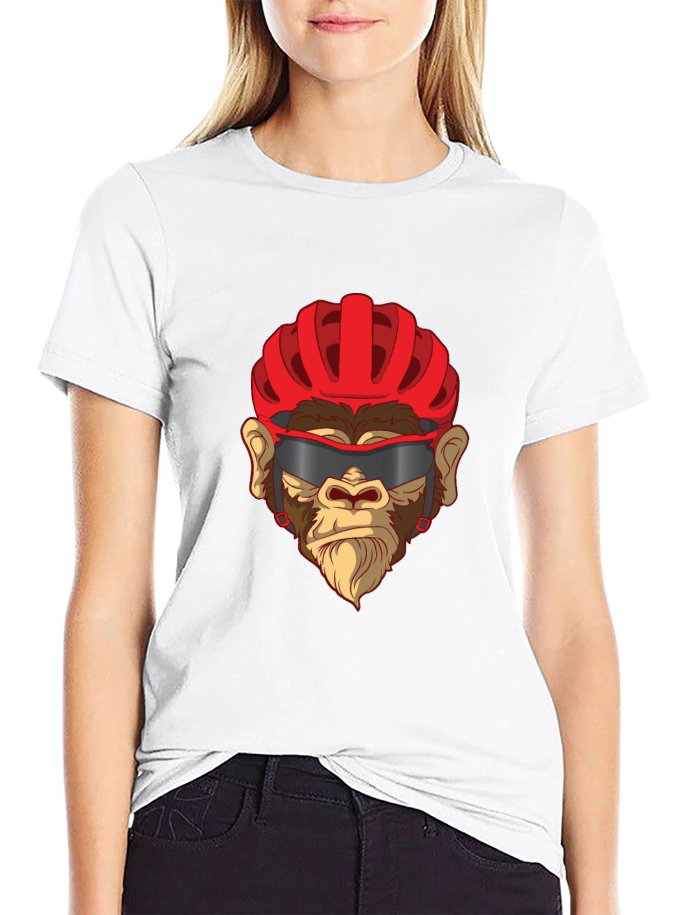 Cool Ape Cyclist Graphic T-Shirt