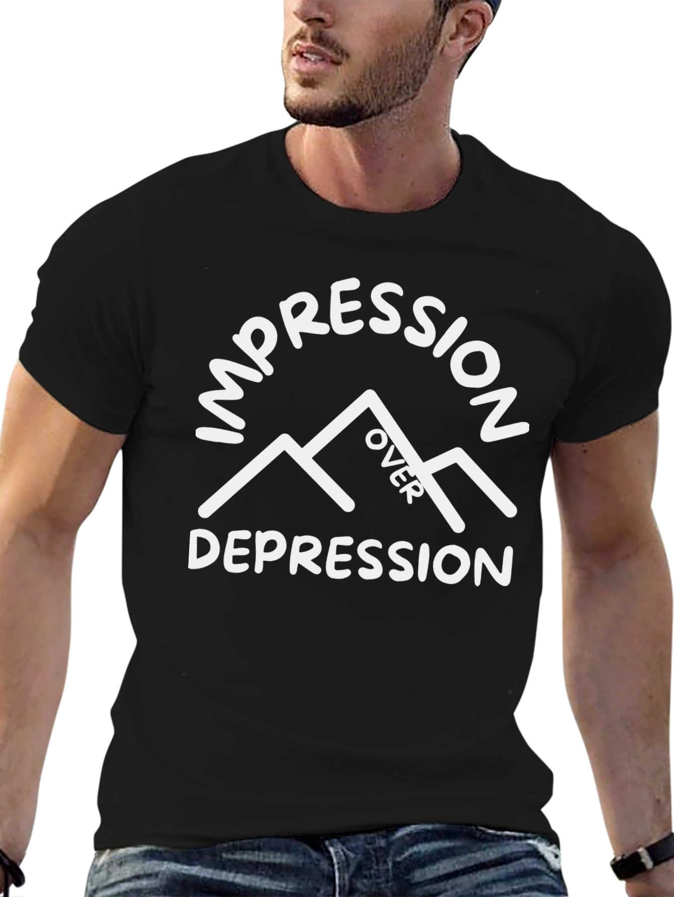 Impression Over Depression Graphic T-Shirt