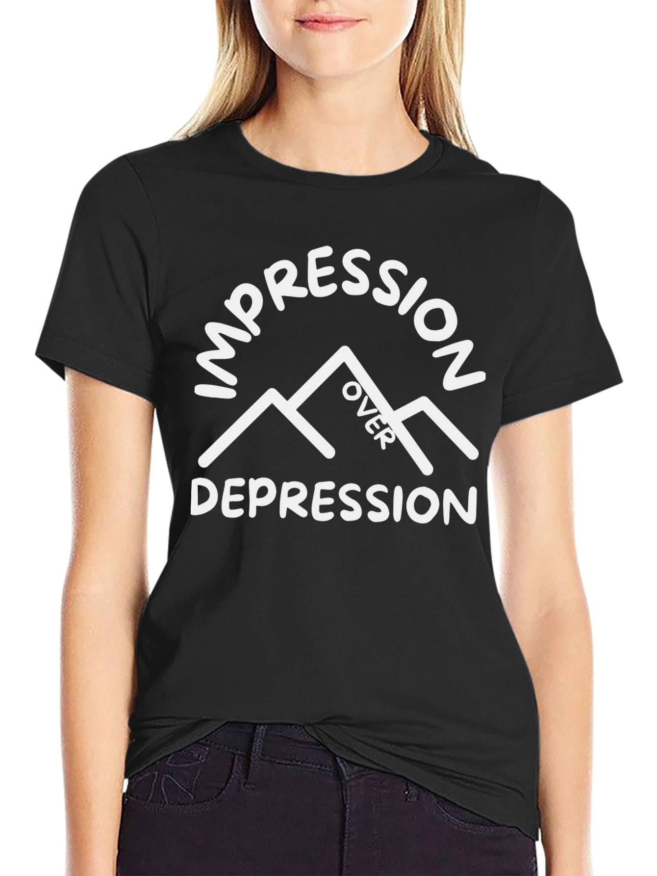 Impression Over Depression Graphic T-Shirt