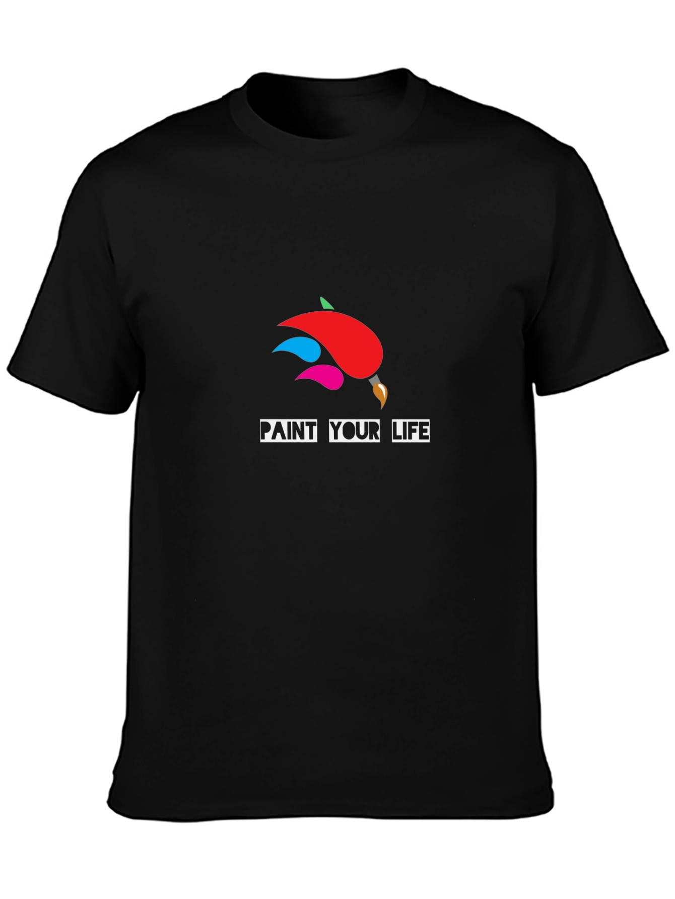 Paint Your Life Graphic Tee - Black