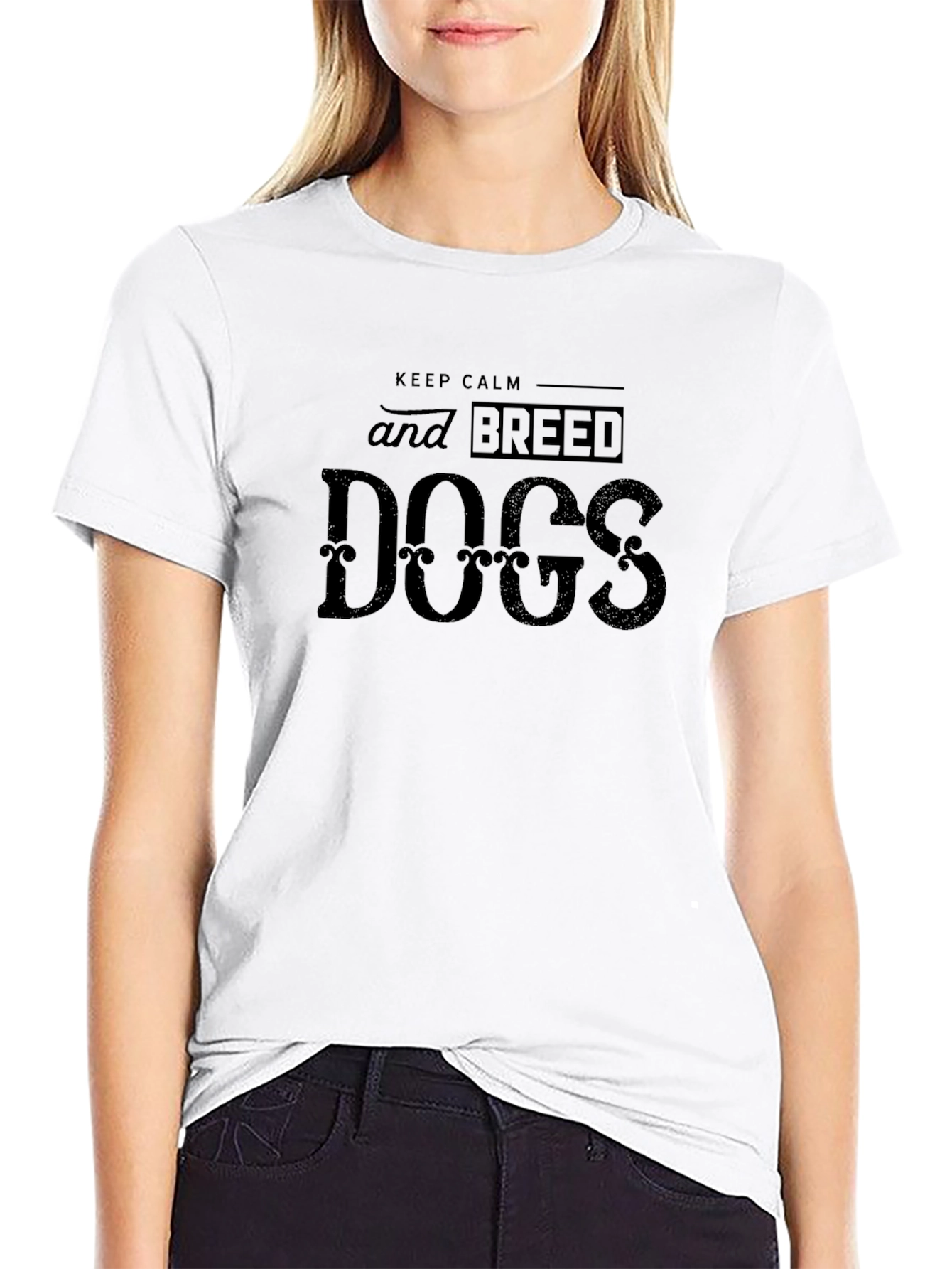 Keep Calm and Breed Dogs Black T-Shirt