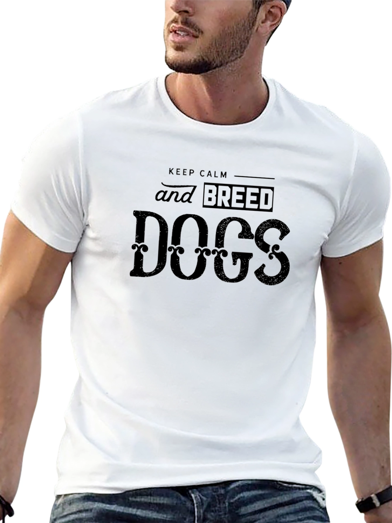 Keep Calm and Breed Dogs Black T-Shirt