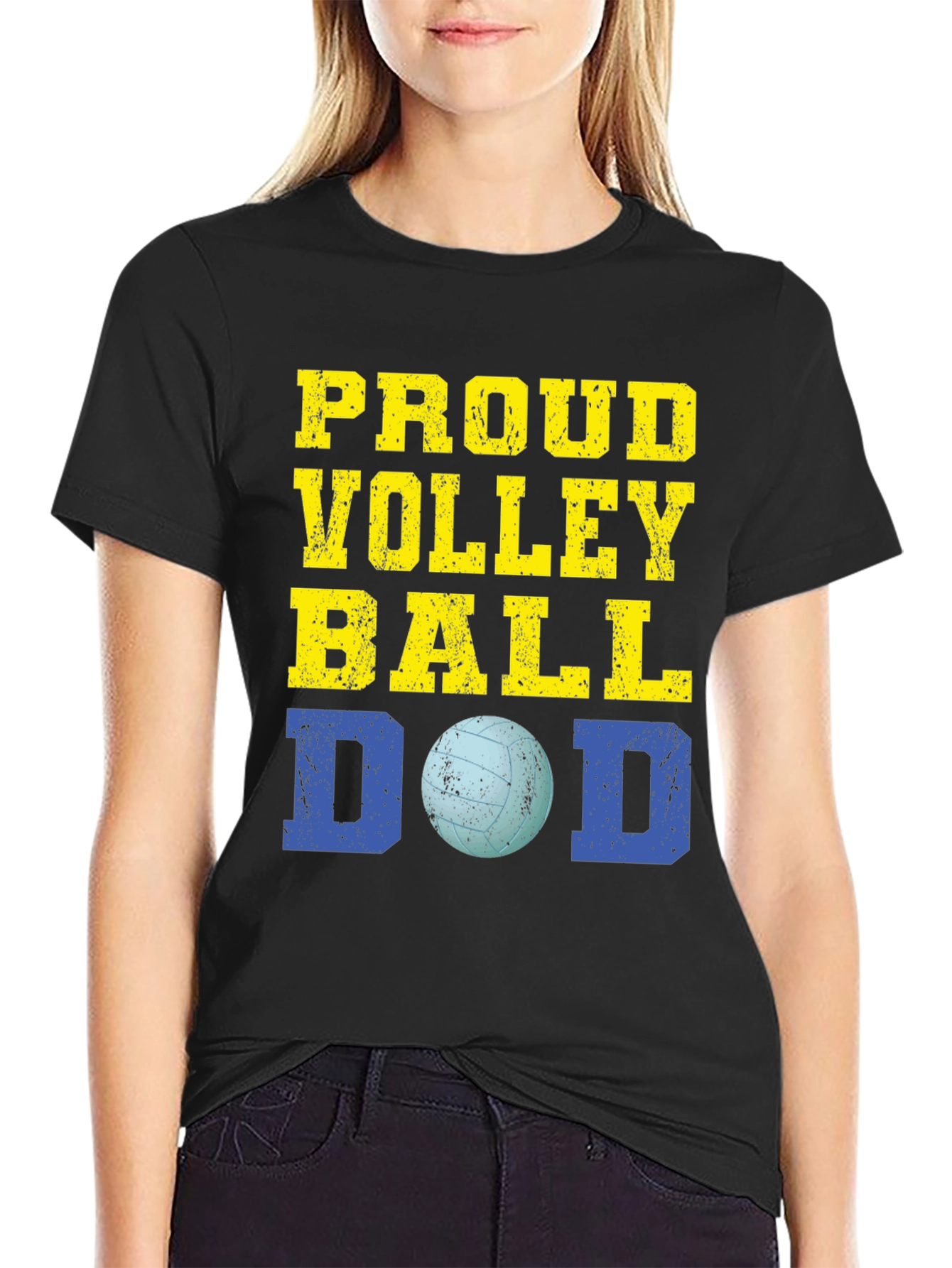 Proud Volleyball Dad Graphic T-Shirt