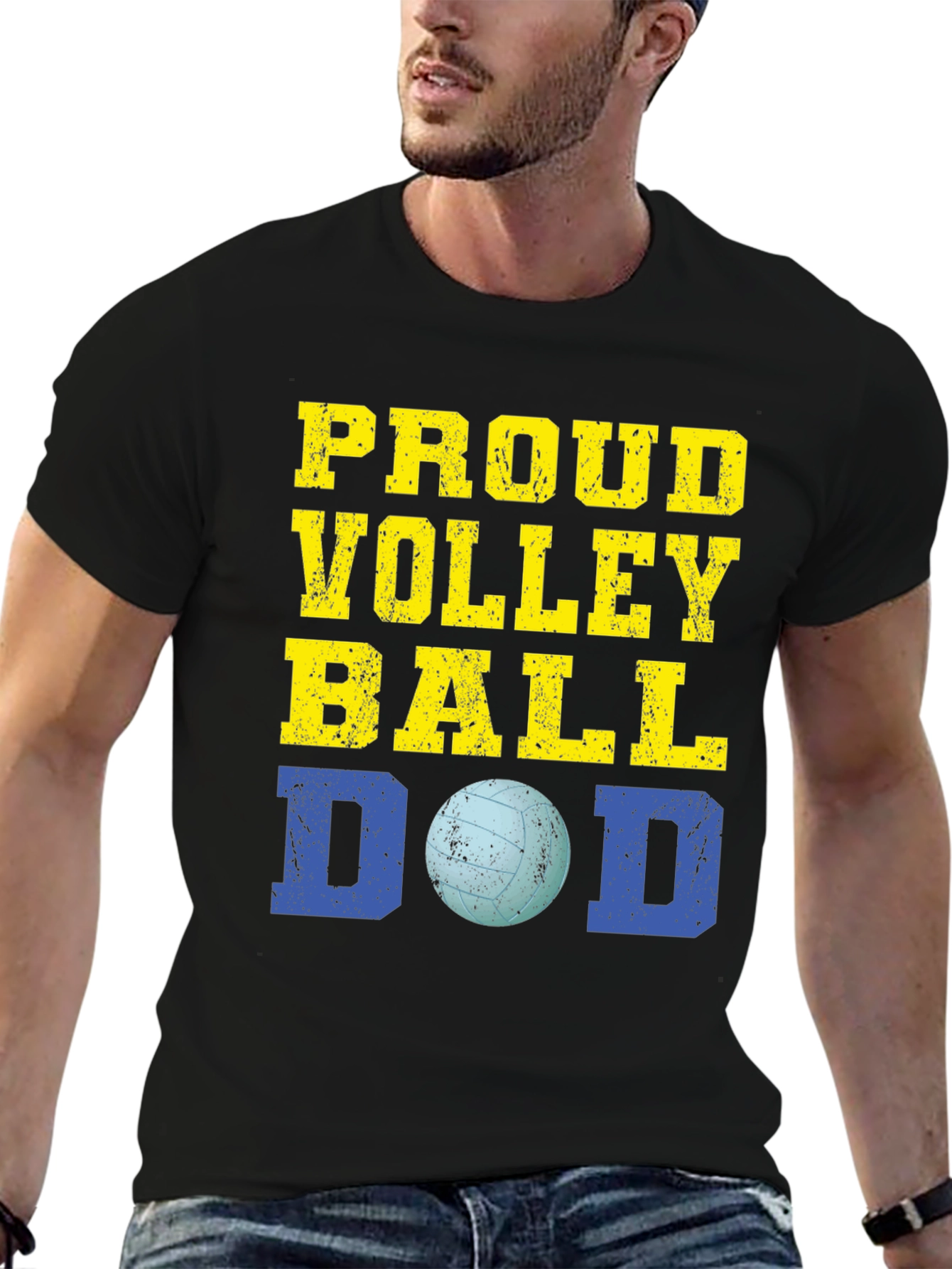 Proud Volleyball Dad Graphic T-Shirt