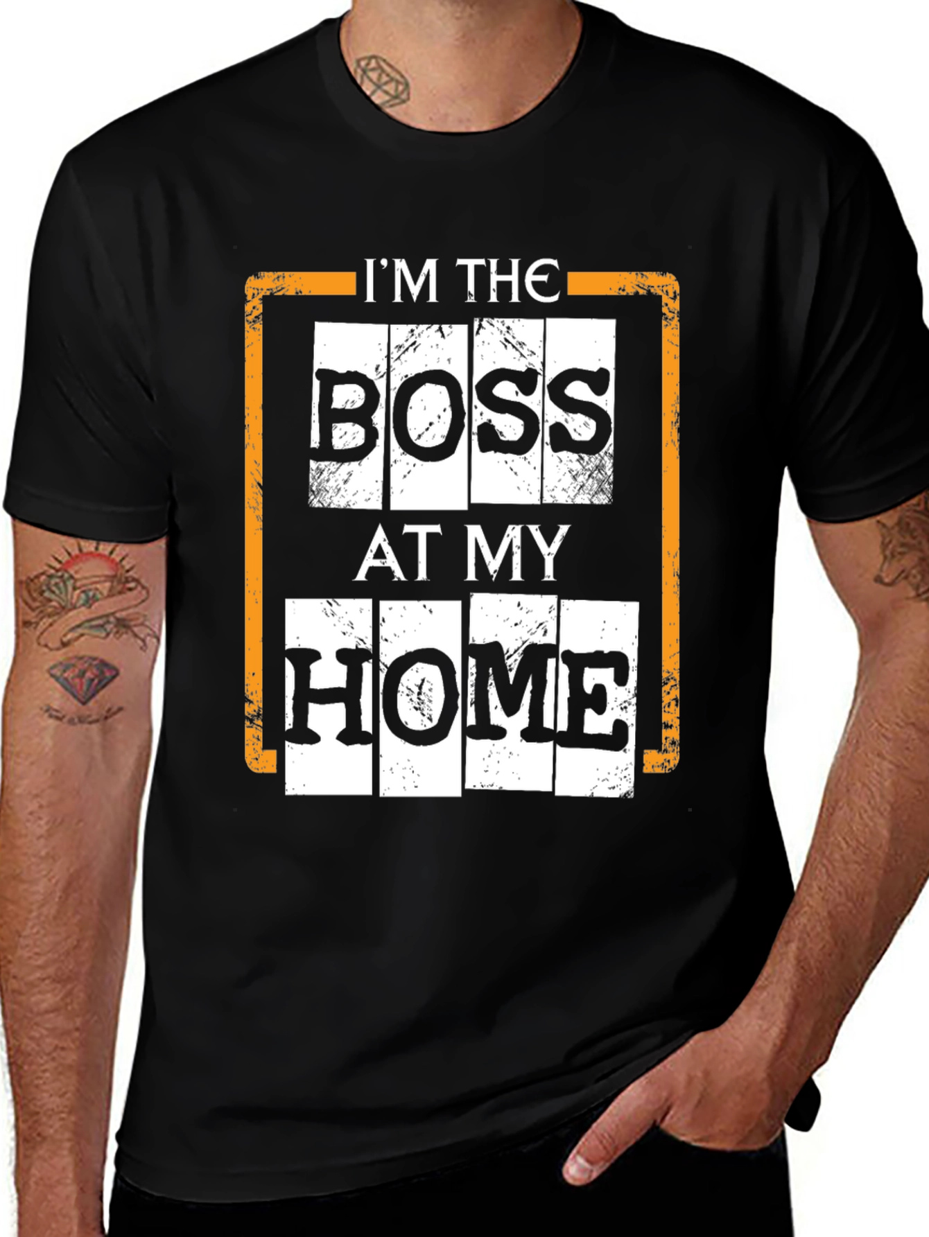 Im The Boss At My Home Black T-Shirt