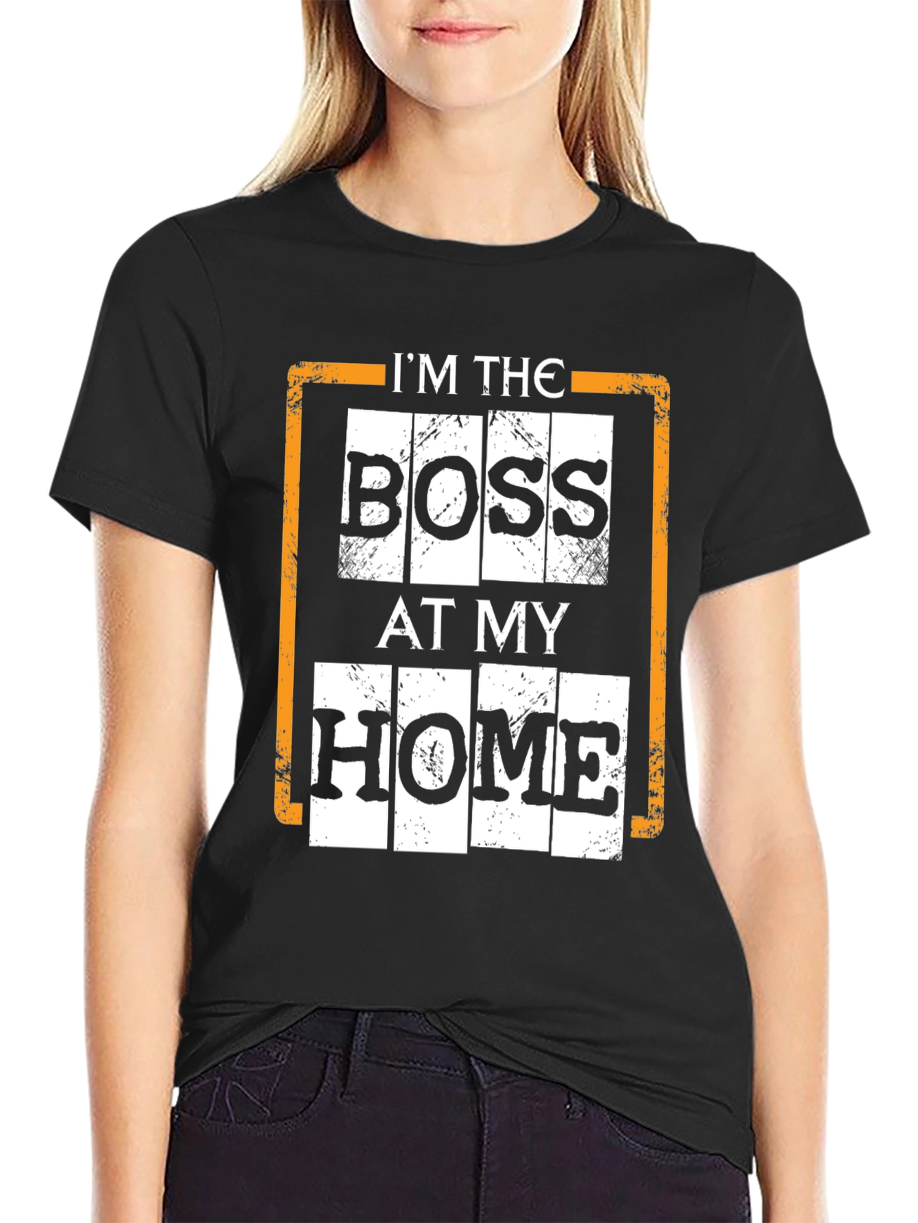 Im The Boss At My Home Black T-Shirt