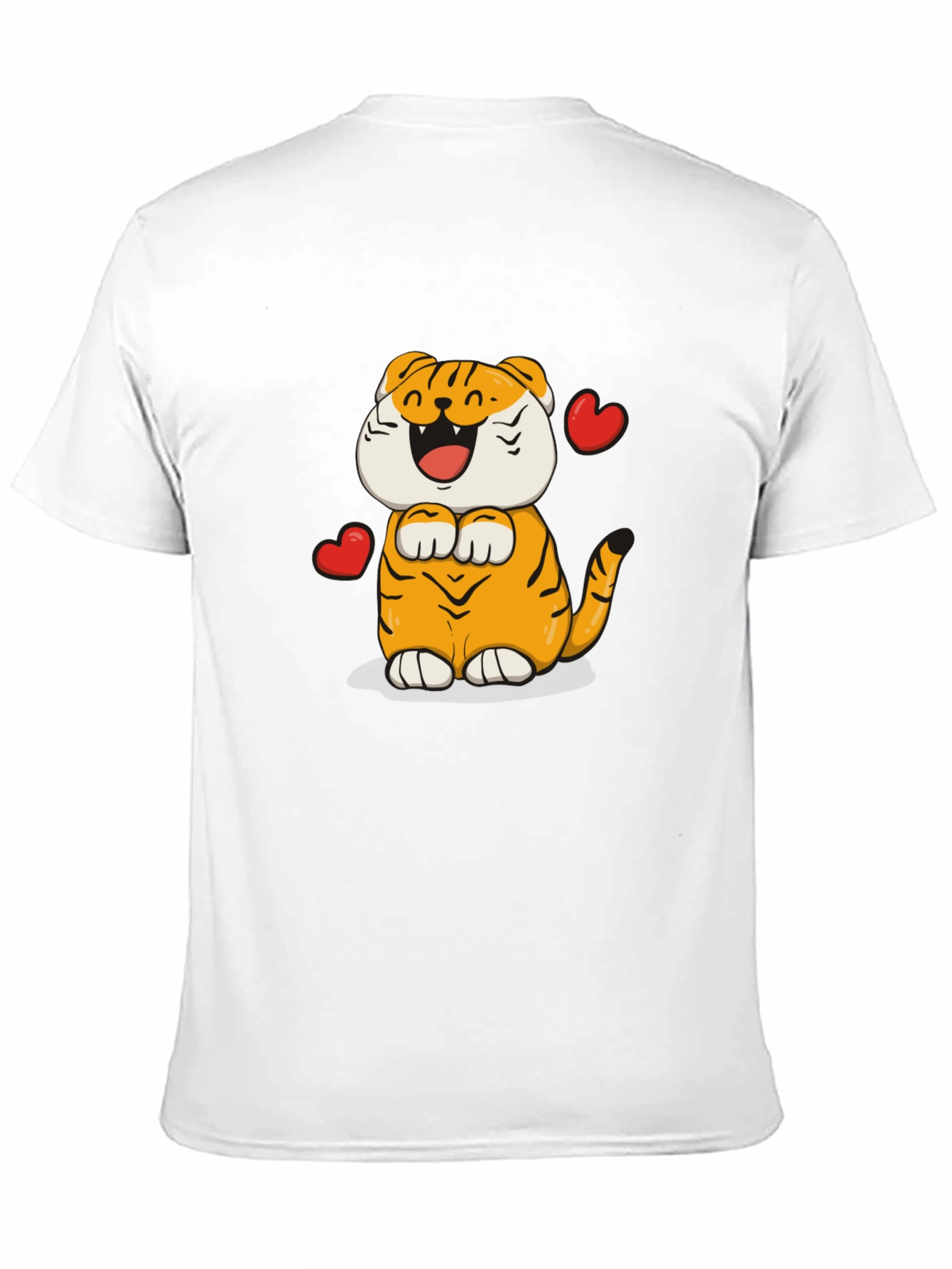 Cute Tiger Graphic T-Shirt - Black