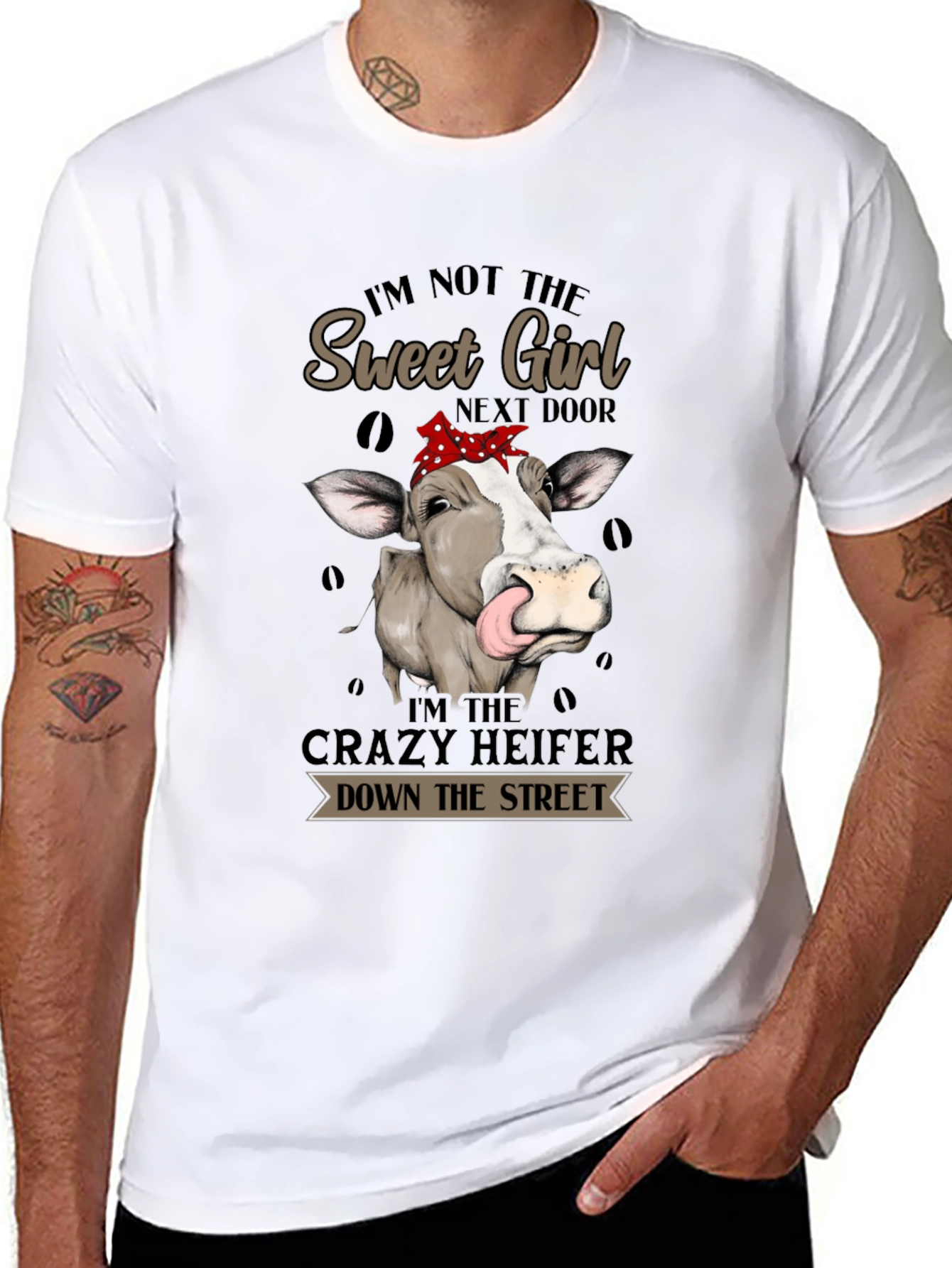 Crazy Heifer Graphic Tee - Funny Cow Shirt
