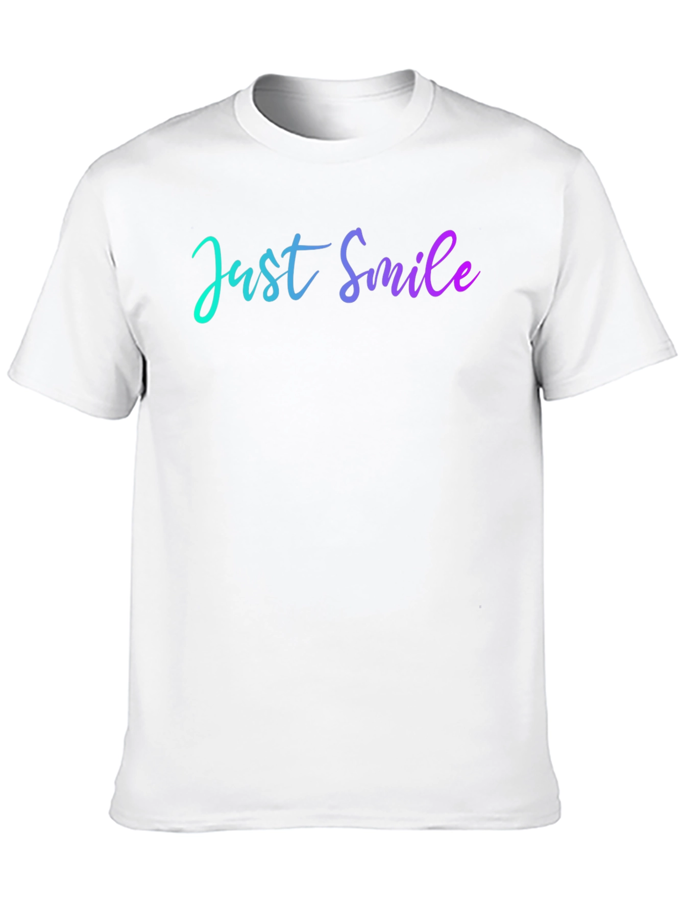 Just Smile Mens Black T-Shirt - Casual Graphic Tee