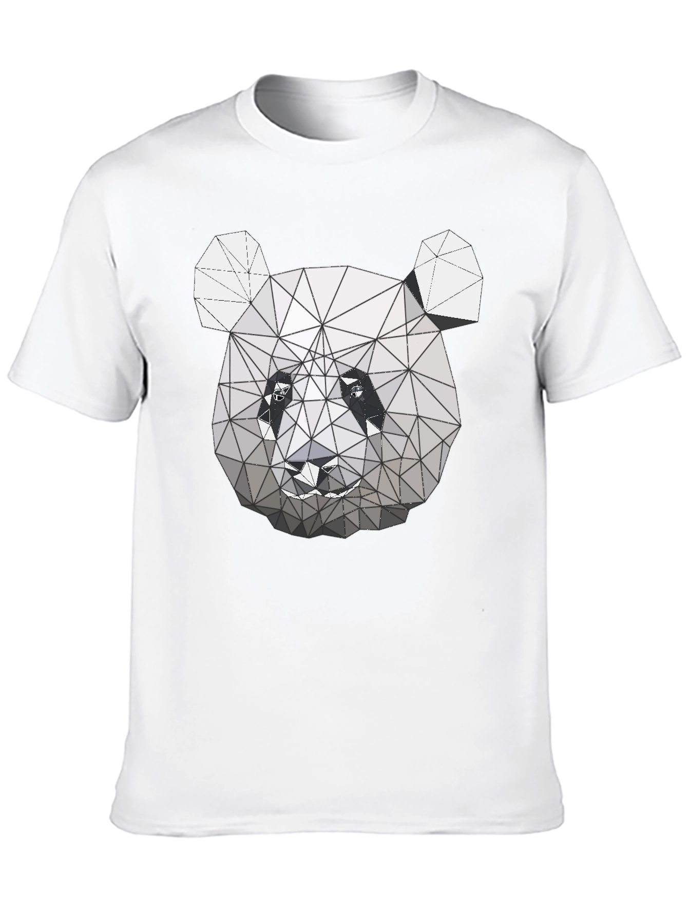 Geometric Panda Graphic Tee - Modern Style