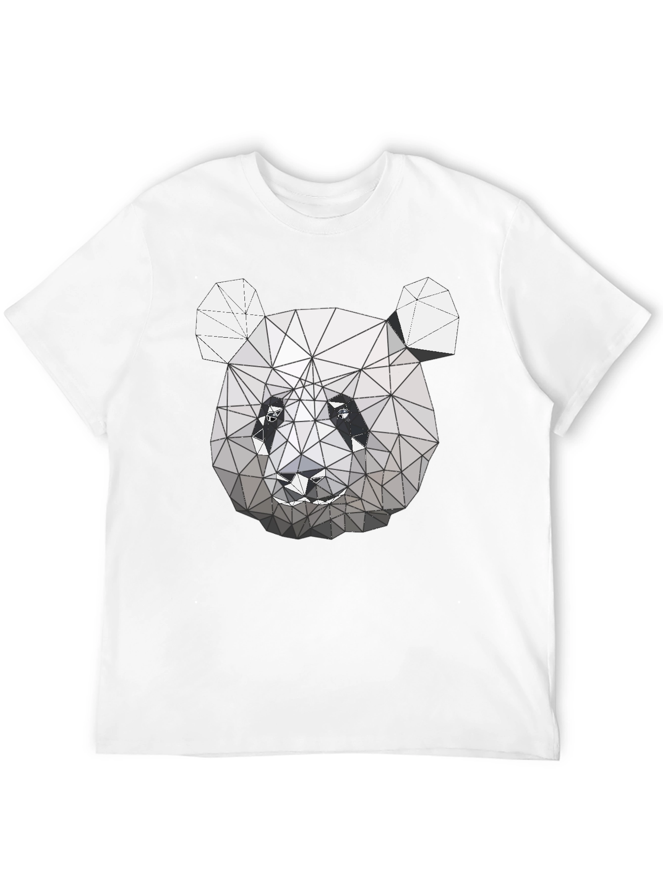 Geometric Panda Graphic Tee - Modern Style