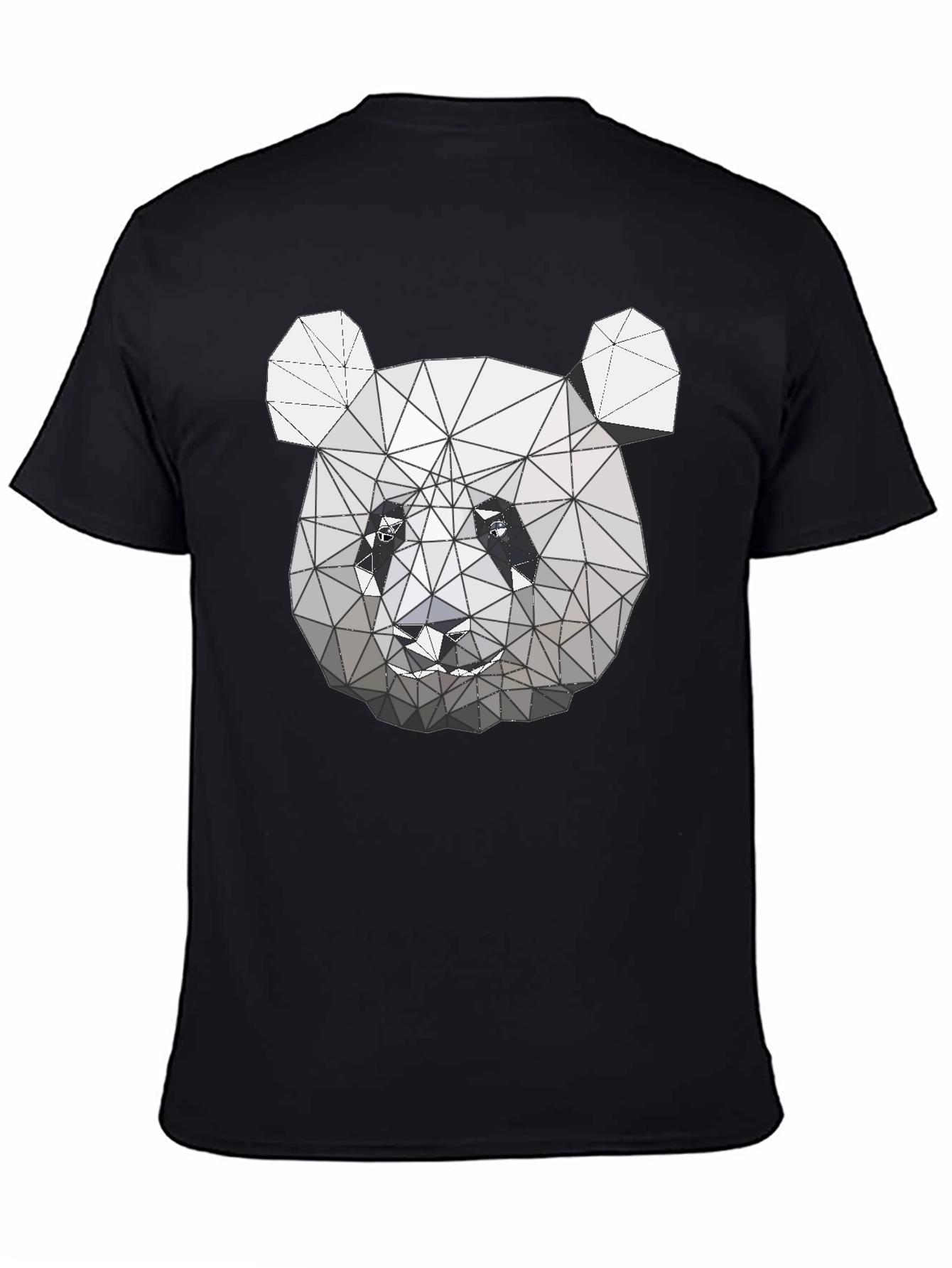 Geometric Panda Graphic Tee - Modern Style