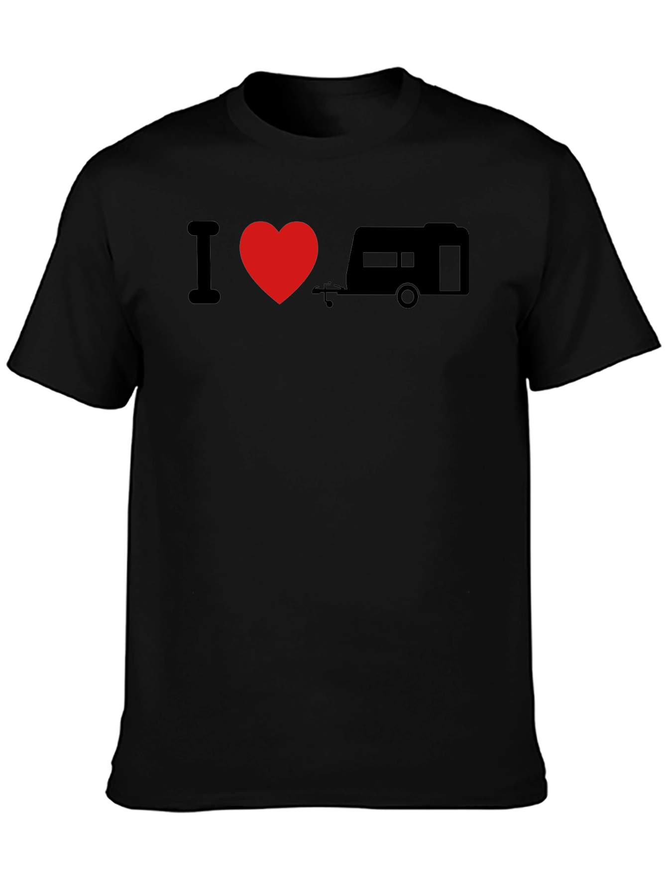 I Heart Camping T-Shirt - Black Graphic Tee