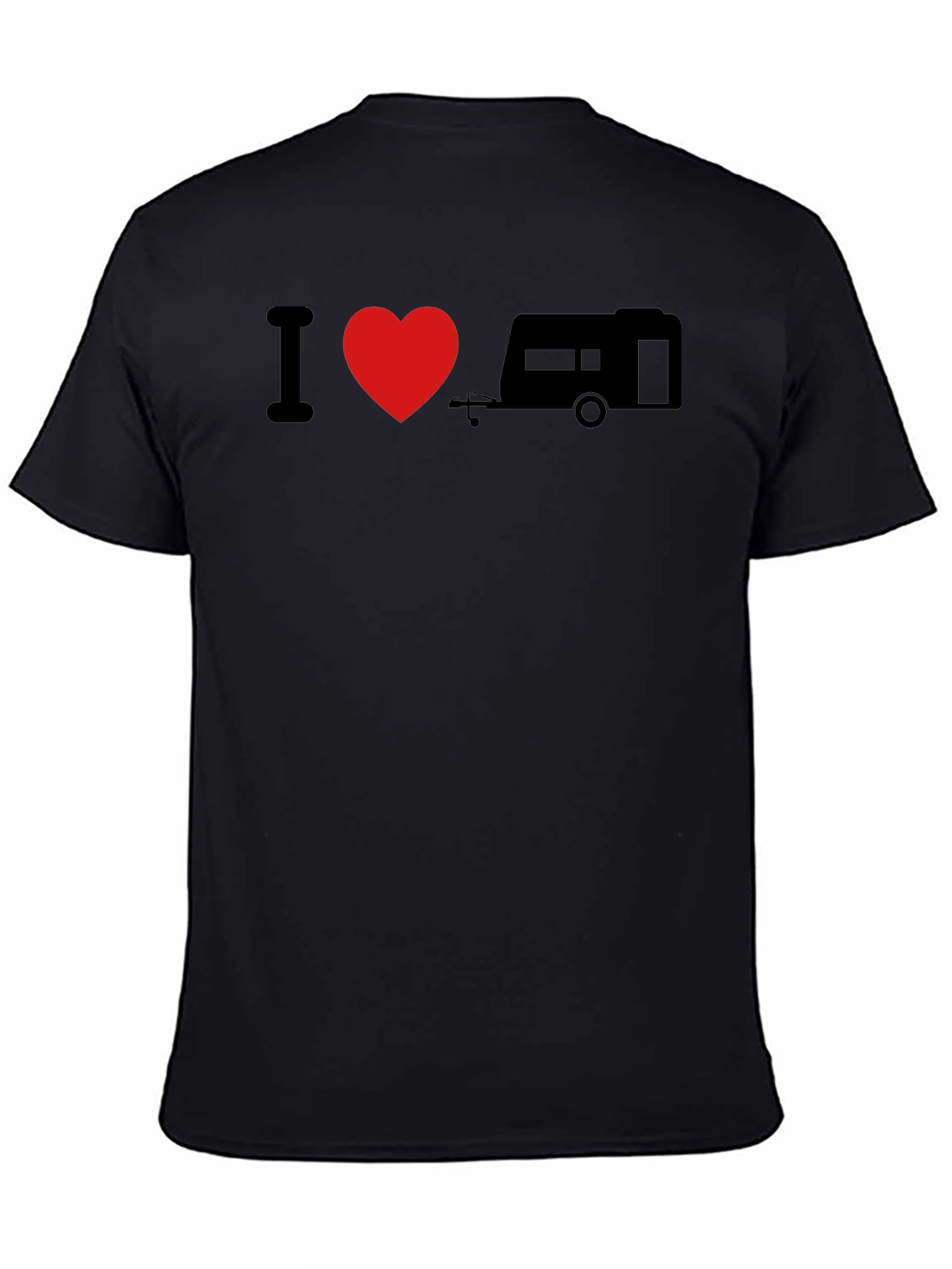 I Heart Camping T-Shirt - Black Graphic Tee