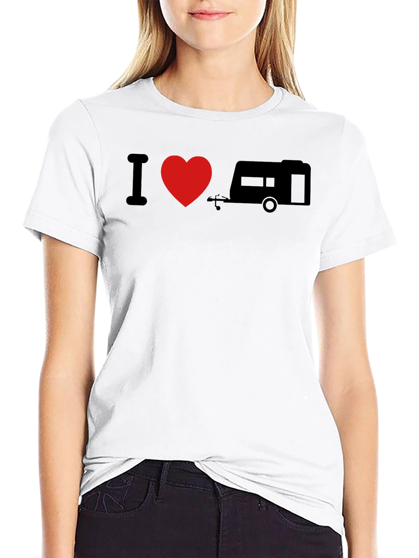 I Heart Camping T-Shirt - Black Graphic Tee