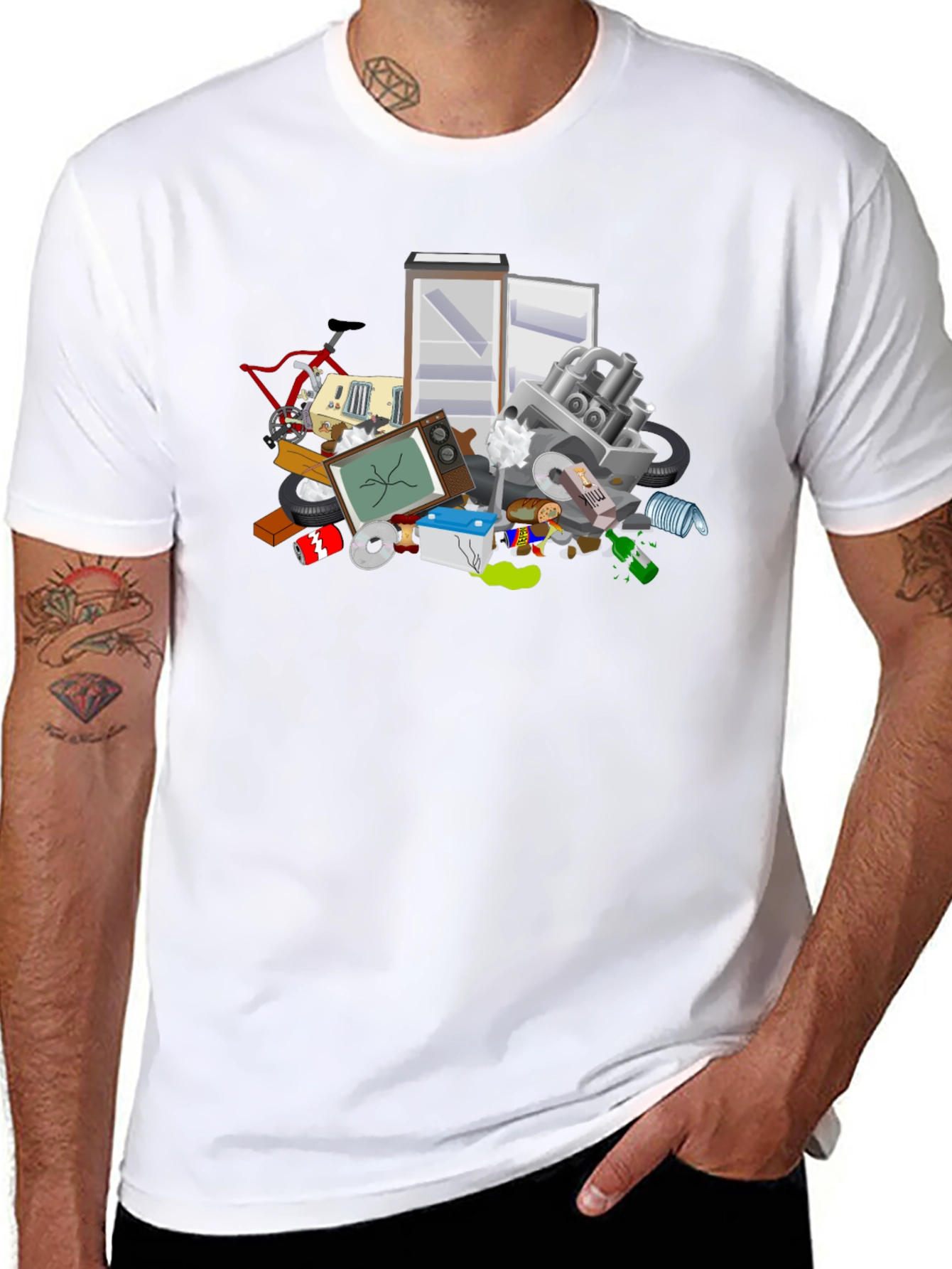 Garbage Pile Graphic T-Shirt - Eco-Friendly Fashion