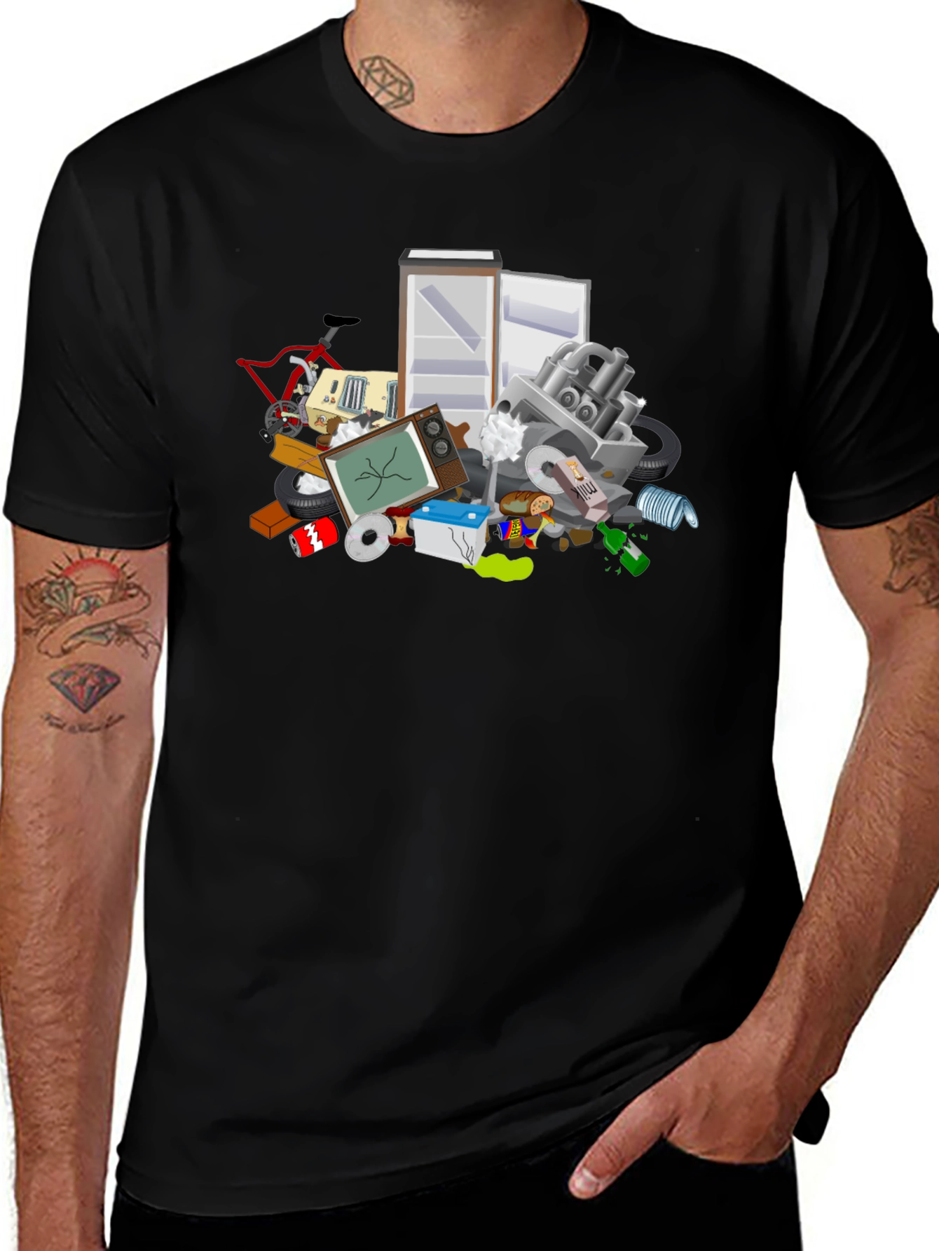 Garbage Pile Graphic T-Shirt - Eco-Friendly Fashion