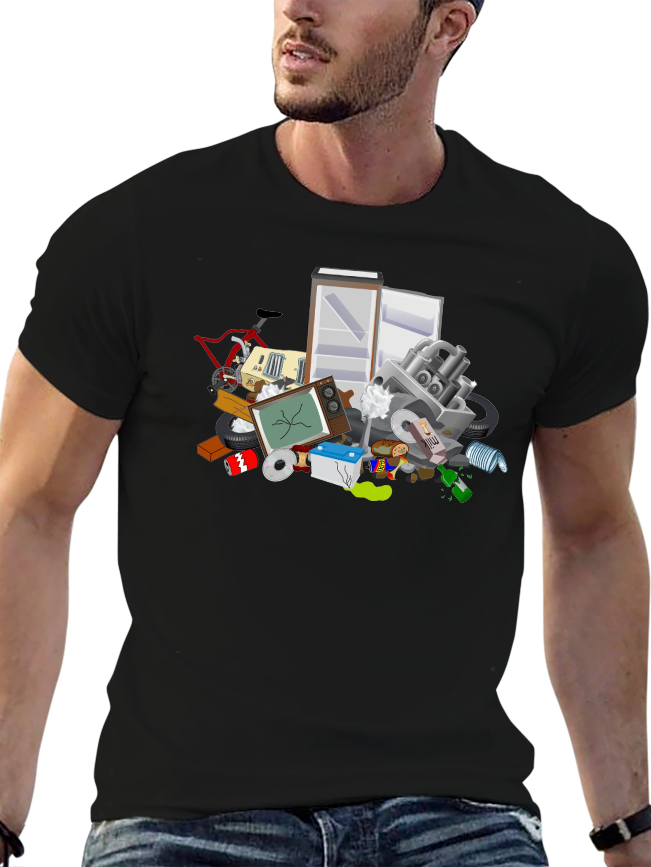 Garbage Pile Graphic T-Shirt - Eco-Friendly Fashion