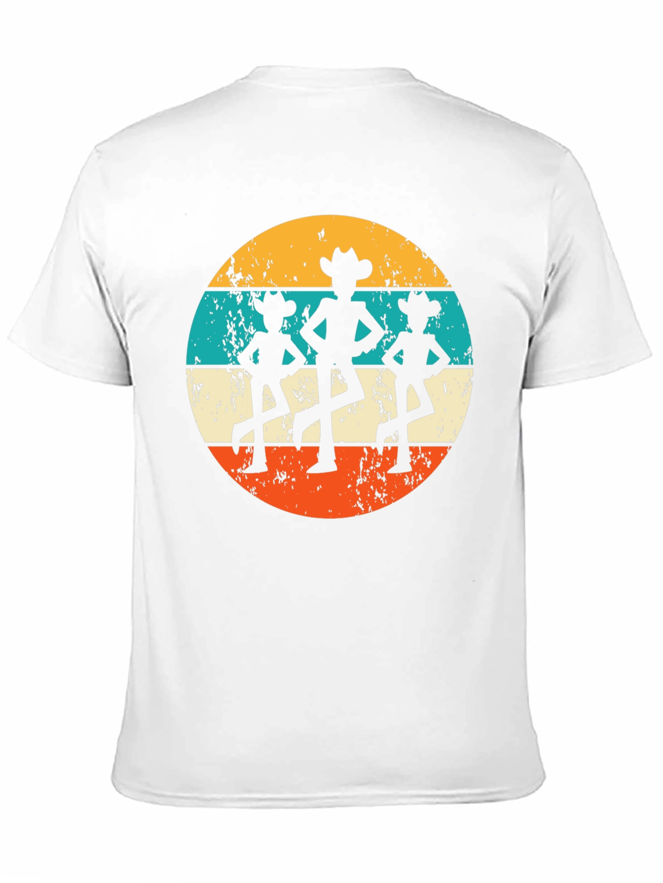 Retro Cowboy Dancer T-Shirt - Western Line Dance Tee