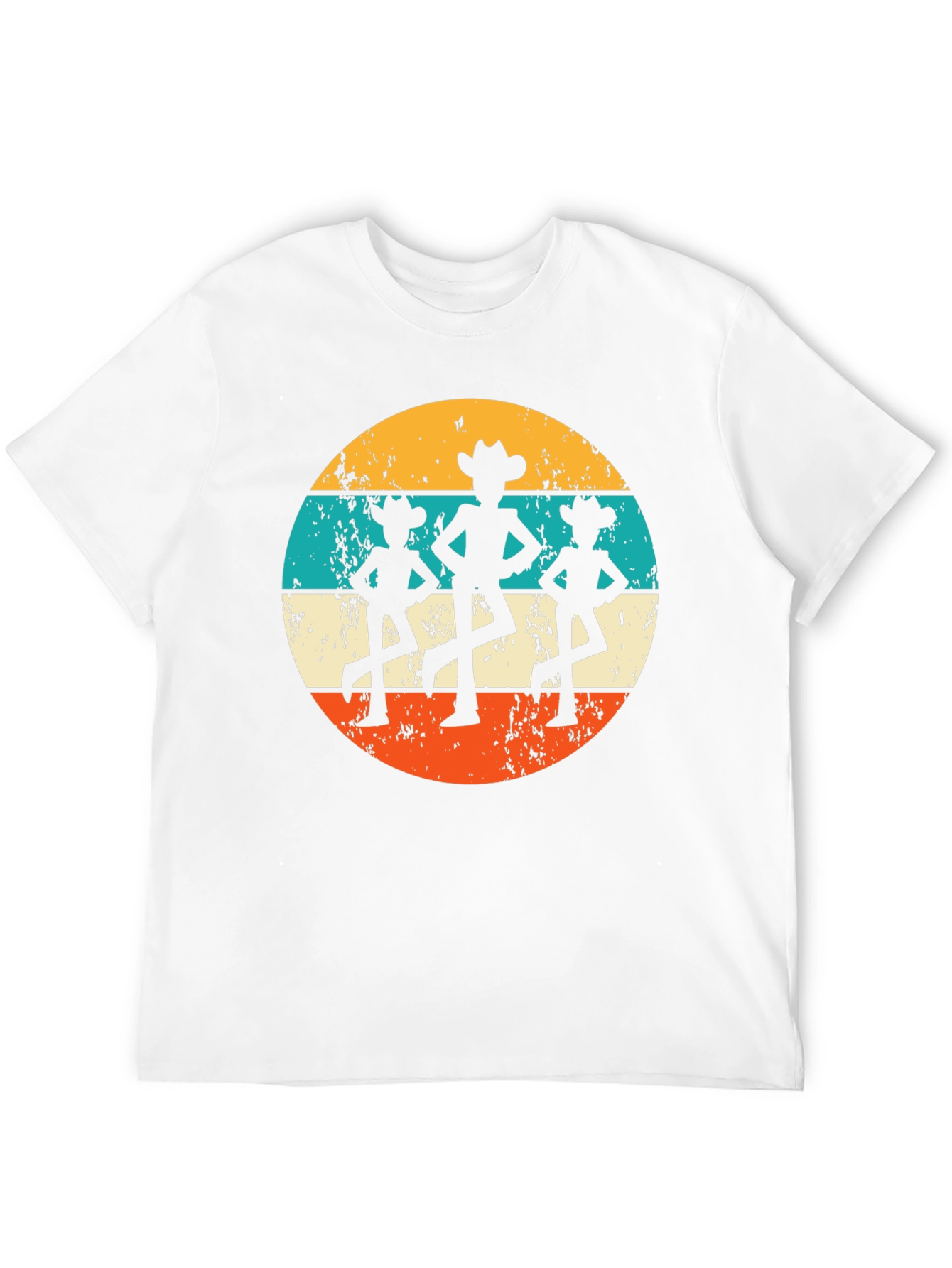 Retro Cowboy Dancer T-Shirt - Western Line Dance Tee