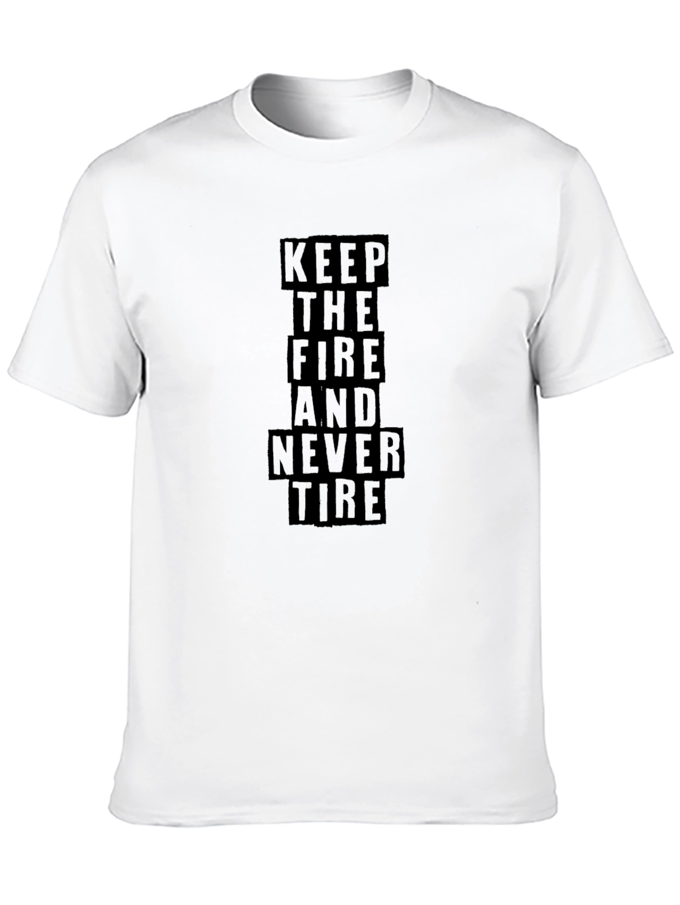 Keep the Fire T-Shirt - Black Cotton